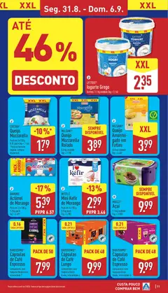 Pré-visualização Aldi folheto válido de 31/08/2026 | Página: 11 | Produtos: Queijo Mozzarella, Açai, Queijo, Nestlé