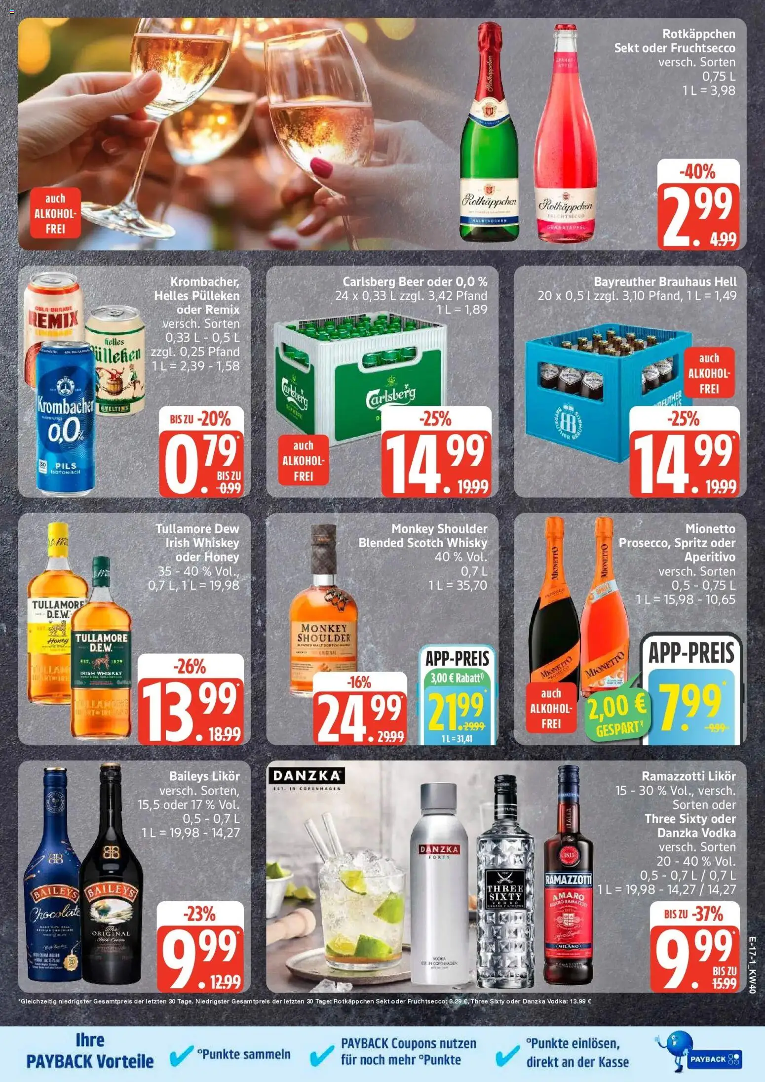 Edeka Prospekt Bad Schwartau (ab 28.09.2026) » Angebote Online | Seite: 21 | Produkte: Rotkappchen sekt, Whisky, Carlsberg, Baileys