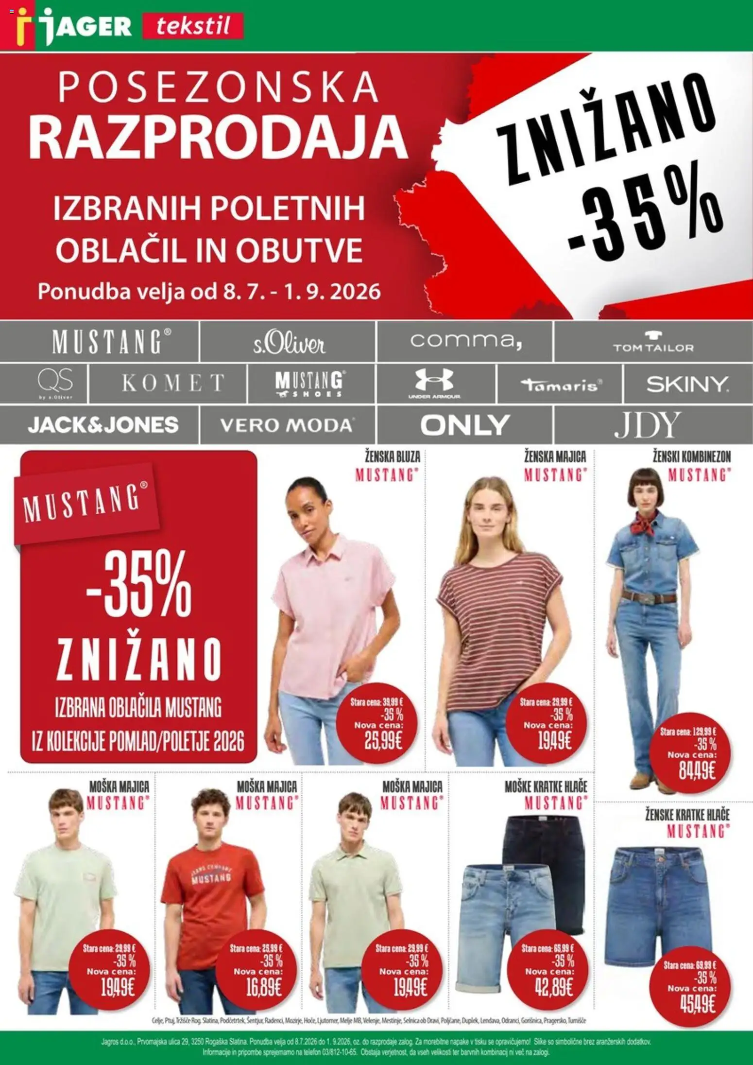 Novi Jager katalog ponudbe – veljaven od 08.07.2026 | Stran: 4 | Izdelki: Telefon, Oblacila, Majica, Kratke hlace