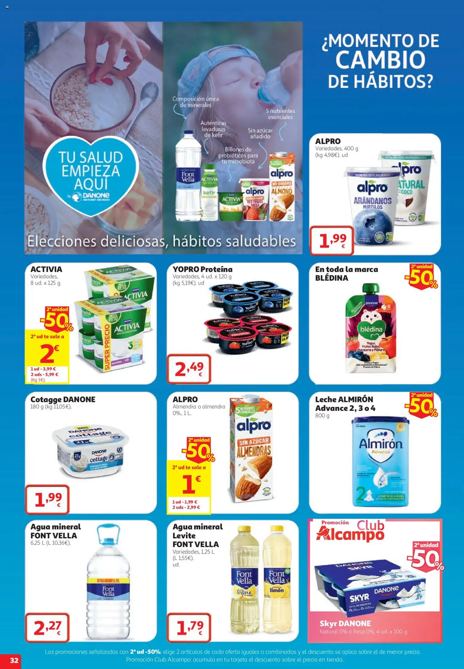 Alcampo folleto Mataró │ válido desde el 22/10/2026 | Página: 32 | Productos: Skyr, Limón, Té, Agua mineral