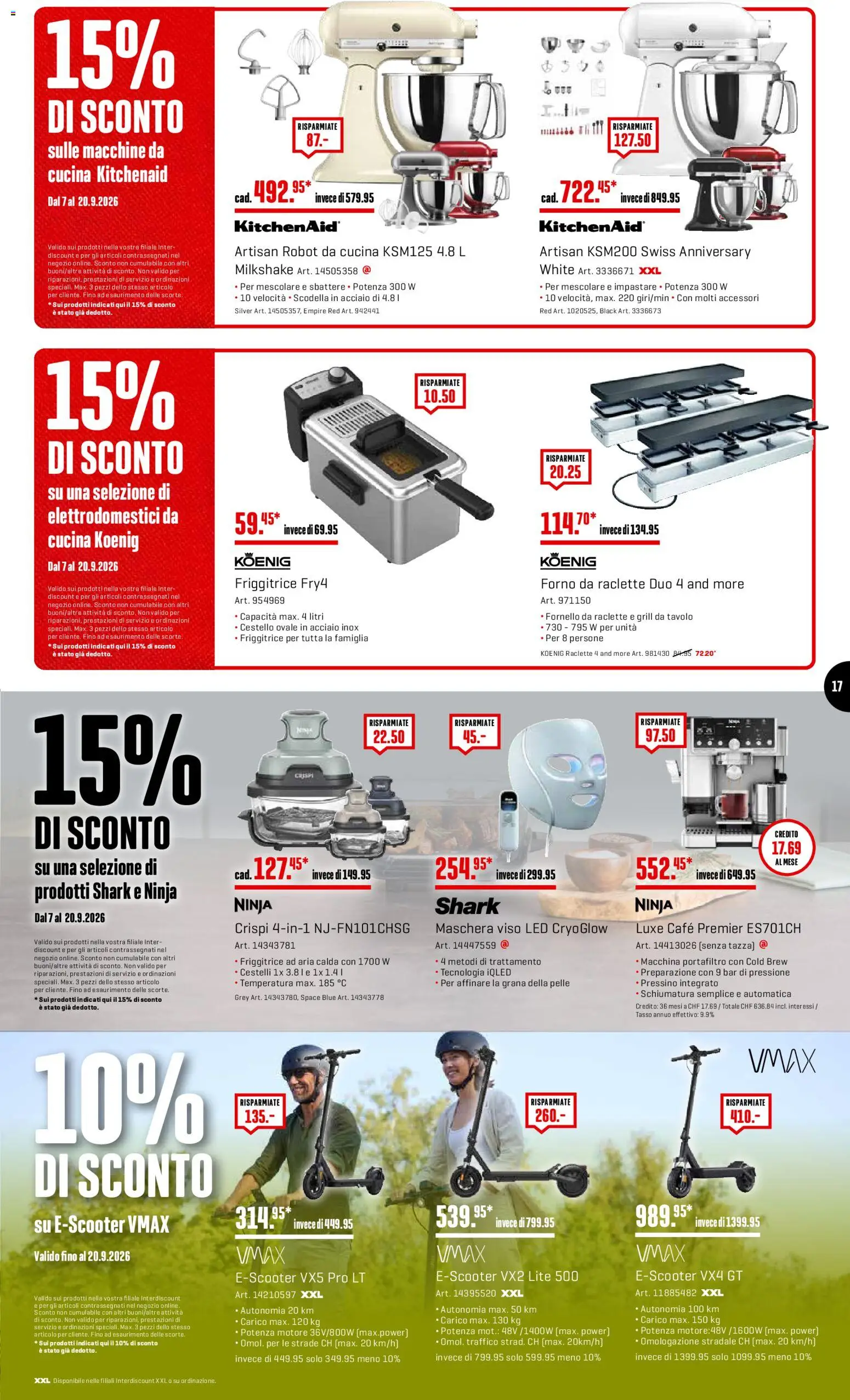 Interdiscount aktionen Offerti – gültig ab 07.09.2026 | Seite: 17 | Produkte: Raclette, Grill