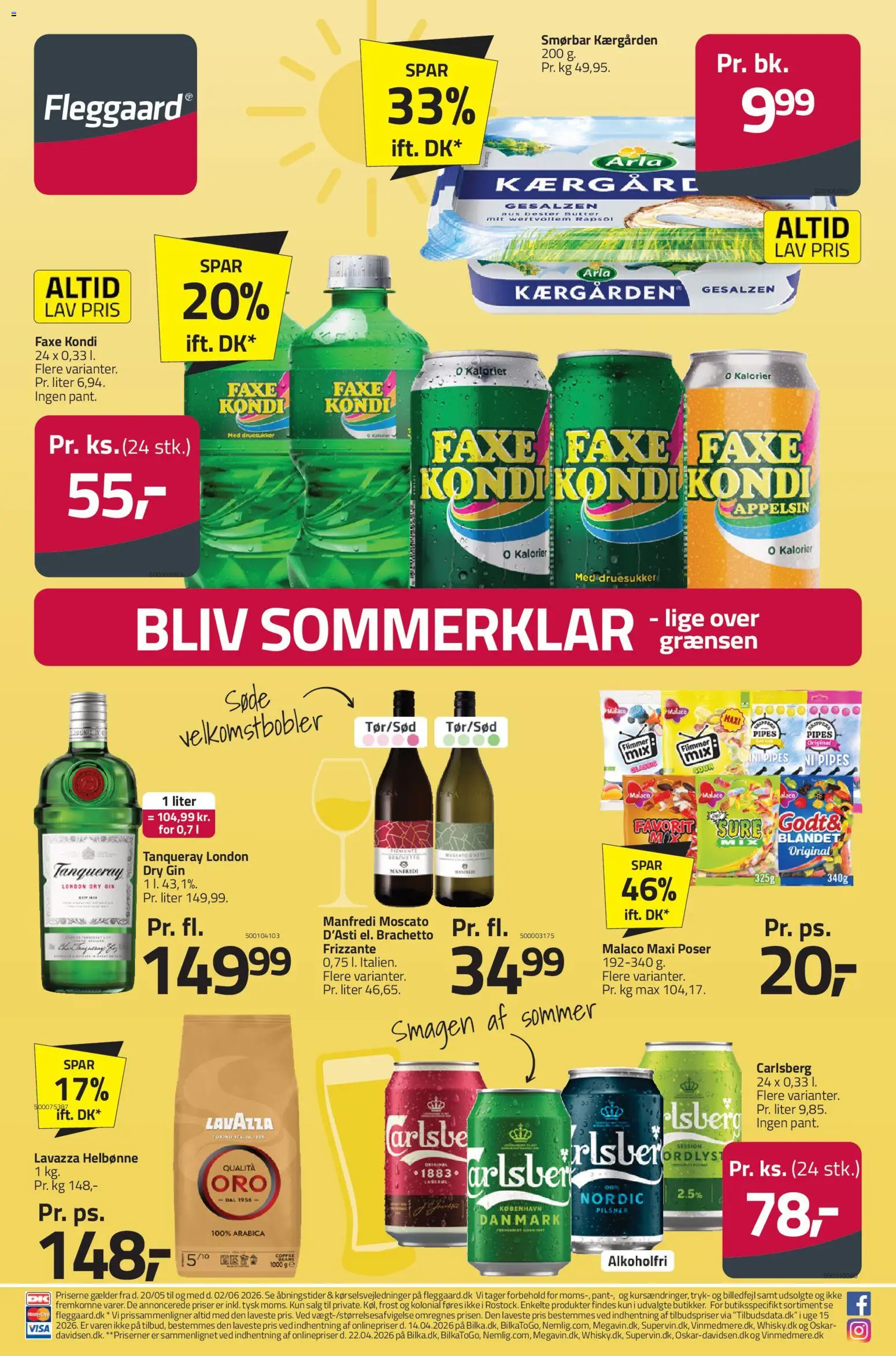 Fleggaard tilbudsavis – gyldig fra 20.05.2026 | Side: 1 | Produkter: Gin, Faxe Kondi