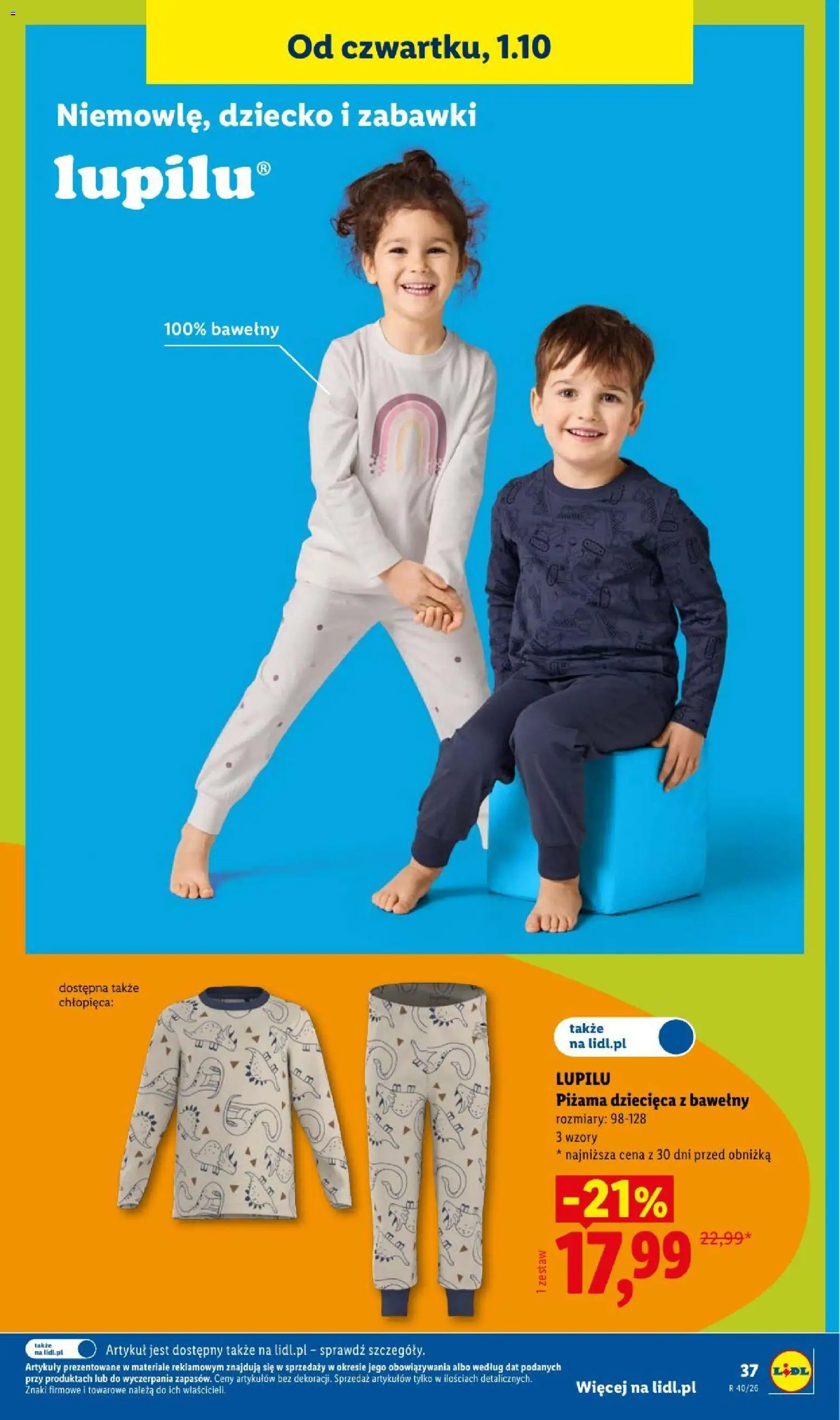 Lidl Katalog od 28.09.2026 | Strona: 45 | Produkty: Zabawki, Piżama