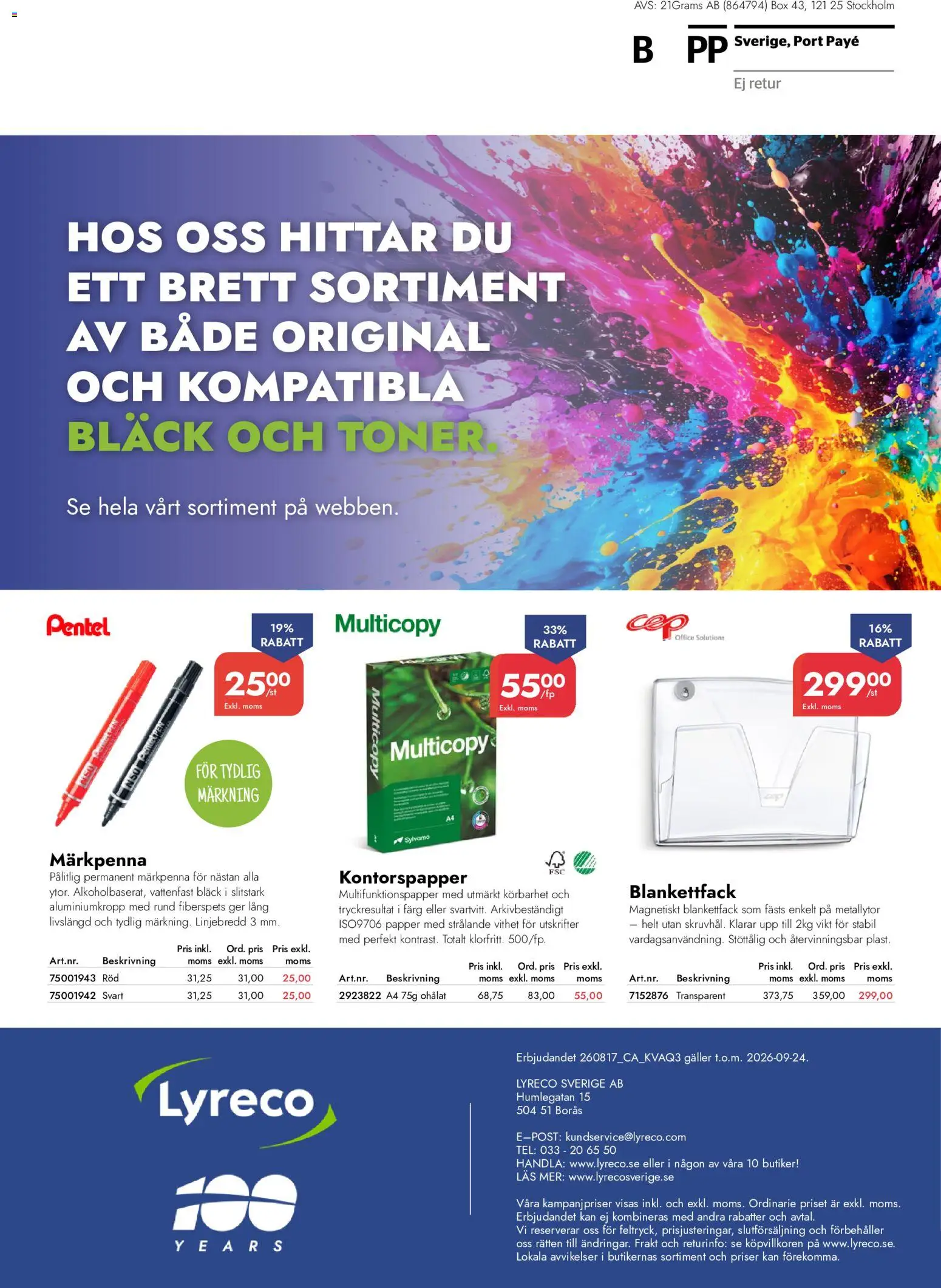Lyreco reklamblad aktuell från 21/09/2026 | Sida: 36