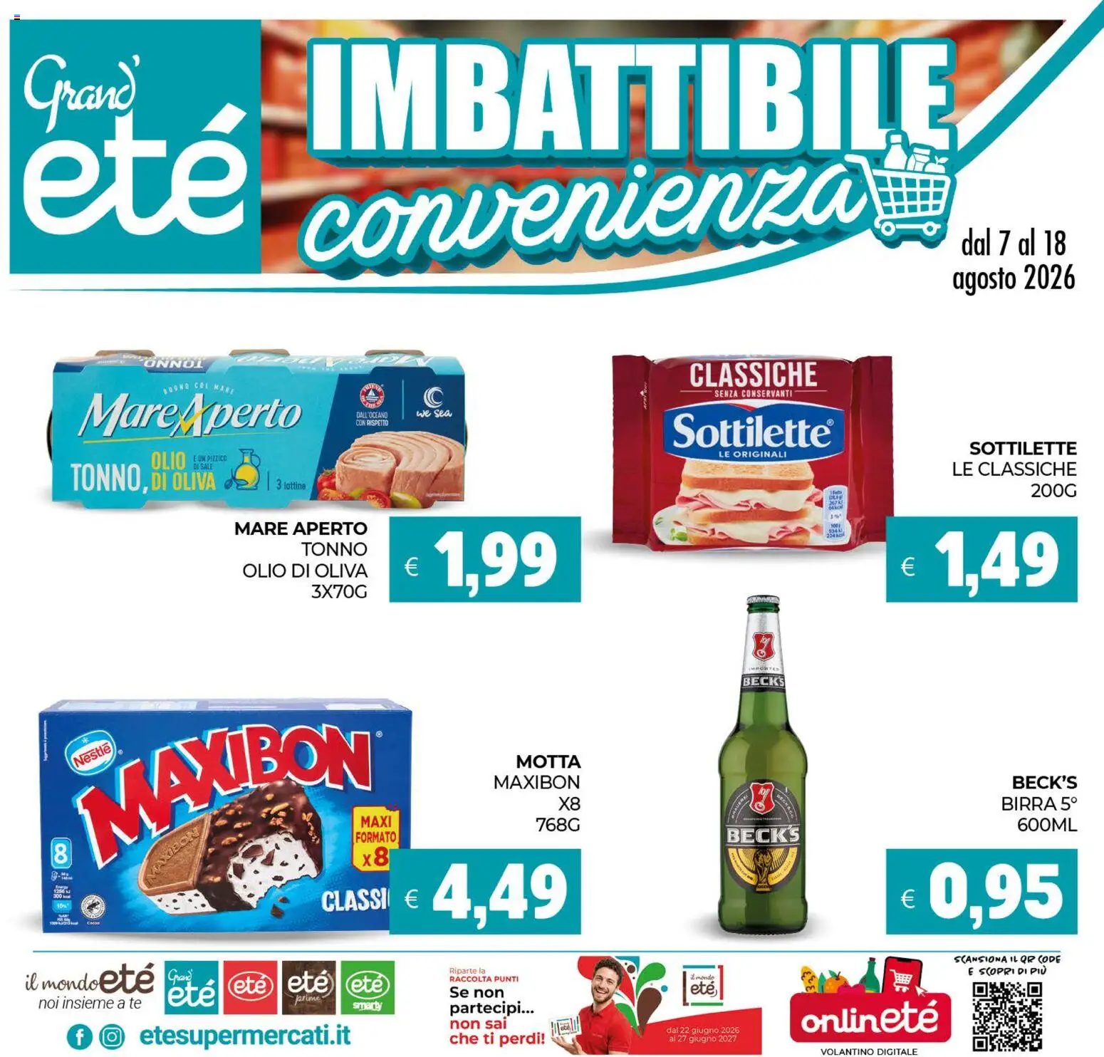 Volantino Eté del 07/08/2026 | Pagina: 1 | Prodotti: Birra, Tè, Olio, Olio di Oliva