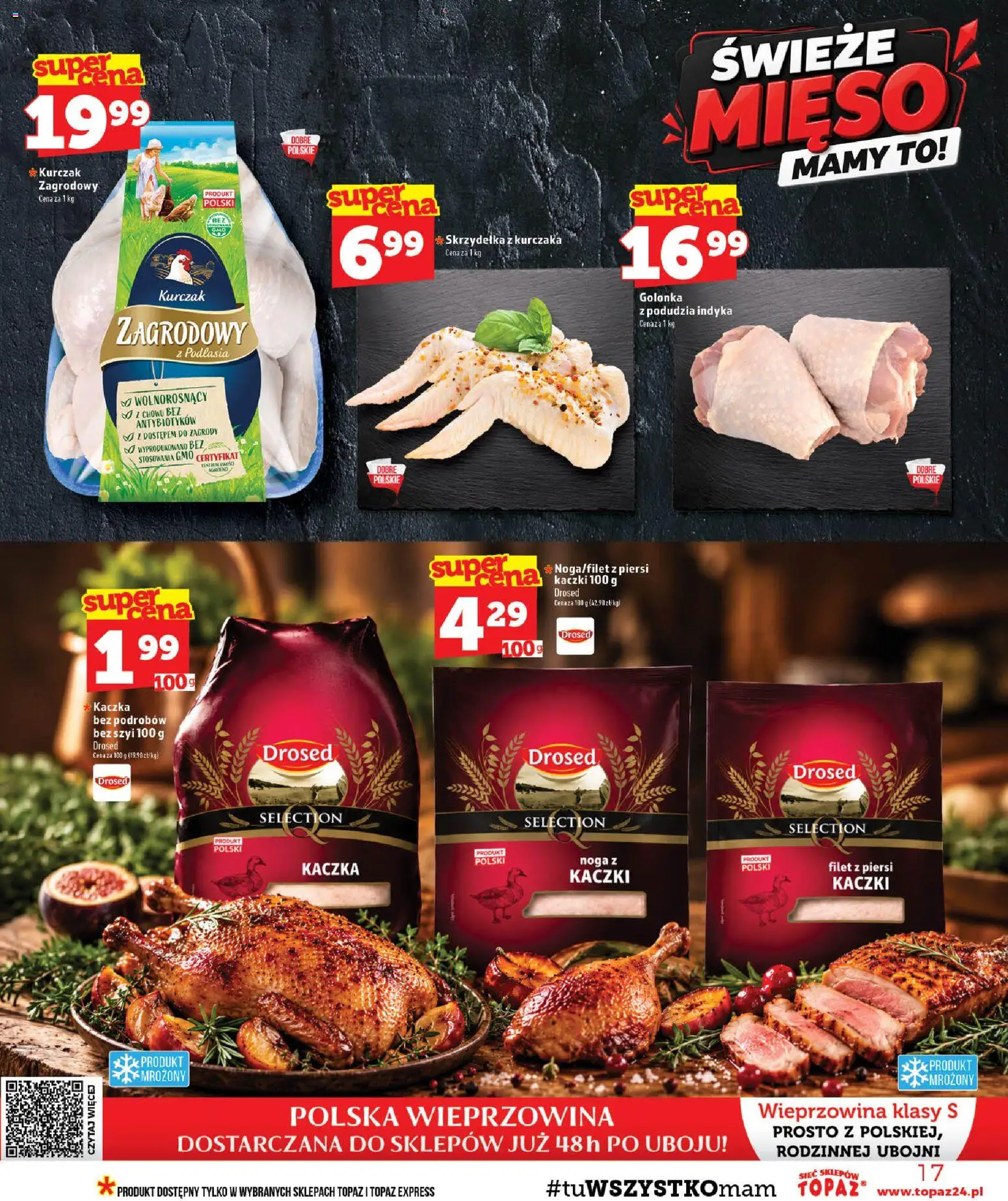 Topaz gazetka - MAZ od 29.10.2026 | Strona: 17 | Produkty: Golonka, Kurczak, Piersi, Mięso