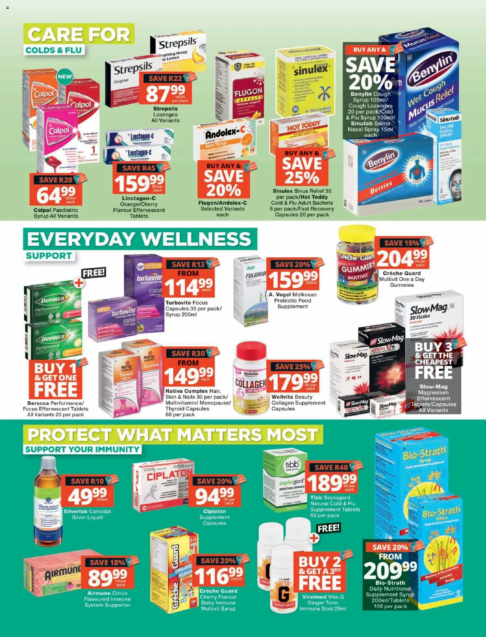 New Checkers catalogue – valid from 20/08/2026 | Page: 2 | Products: Tonic, Syrup, Lemon, Nasal spray