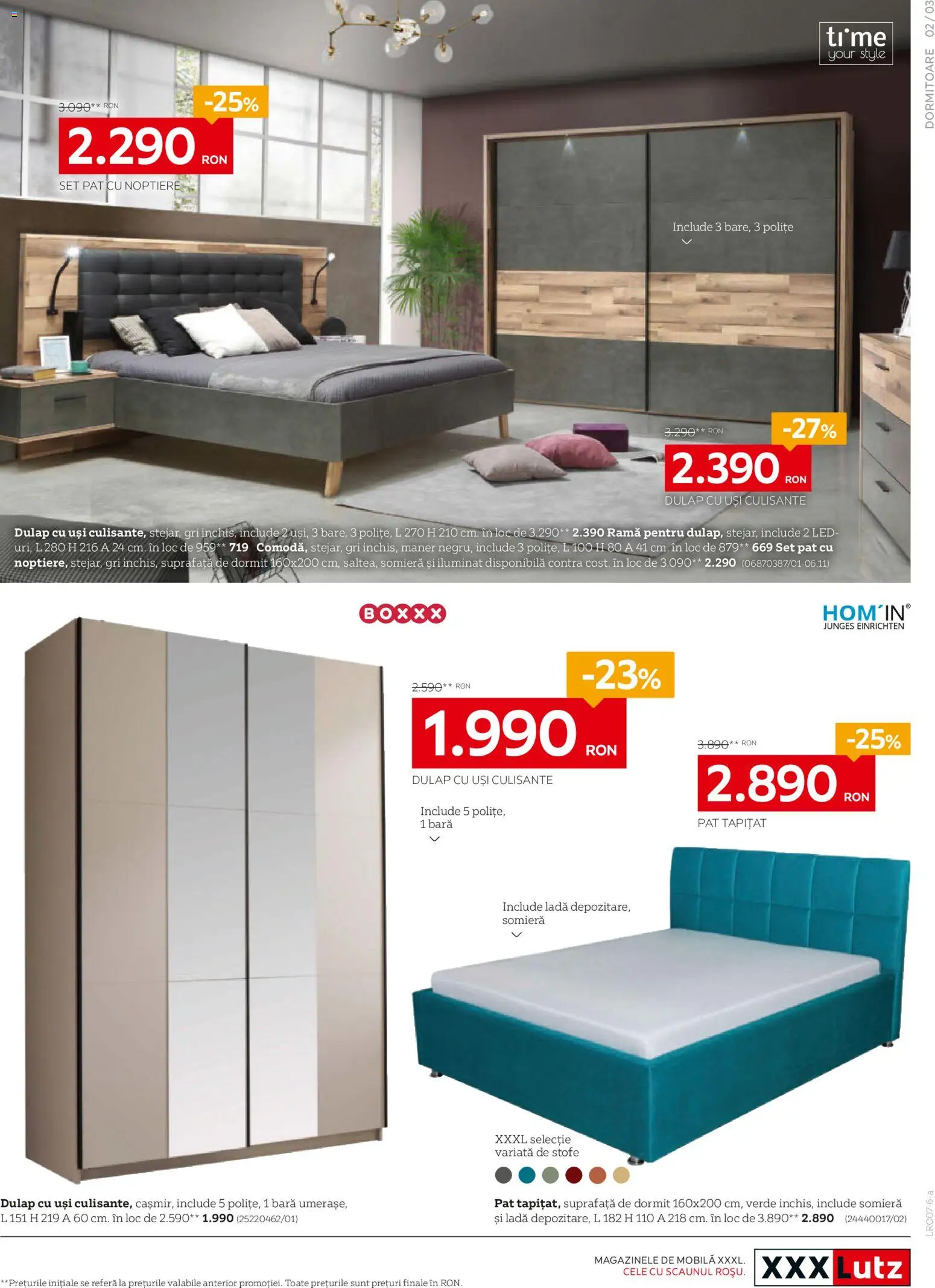 Noul catalog XXXLutz – valabil de la 29.06.2026 | Pagină: 3 | Produse: Delgeç, Pat, Mâner, Babak