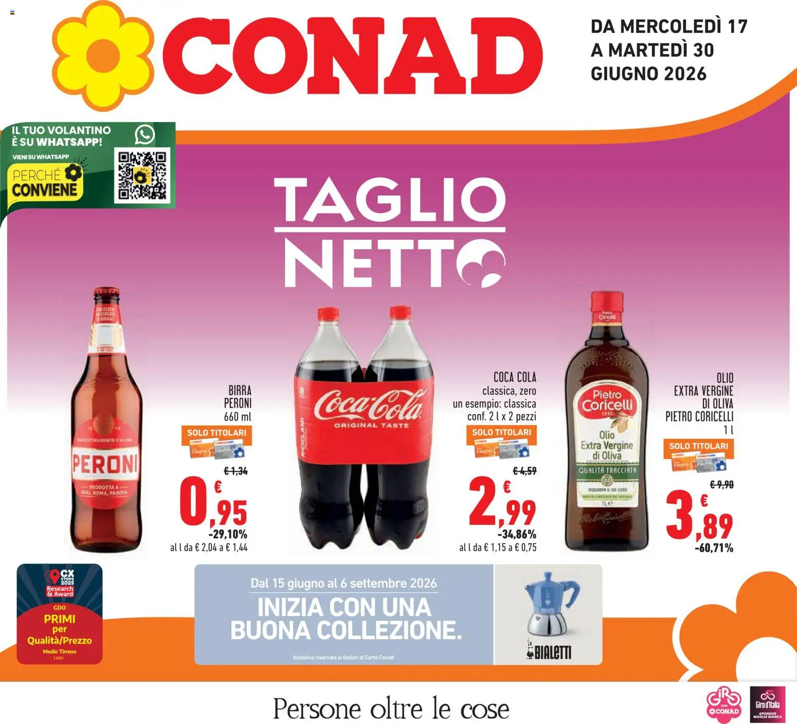 Volantino Conad del 17.06.2026 | Pagina: 1 | Prodotti: Birra, Olio, Olive, Olio extra vergine