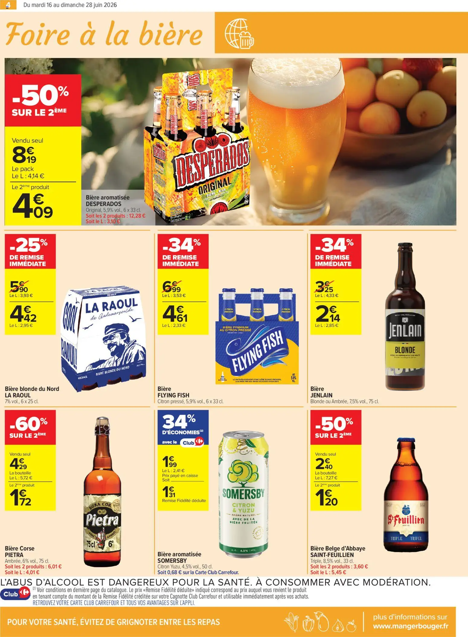 {H1} | Page: 4 | Produits: Desperados, Citron, Bière blonde, Bière