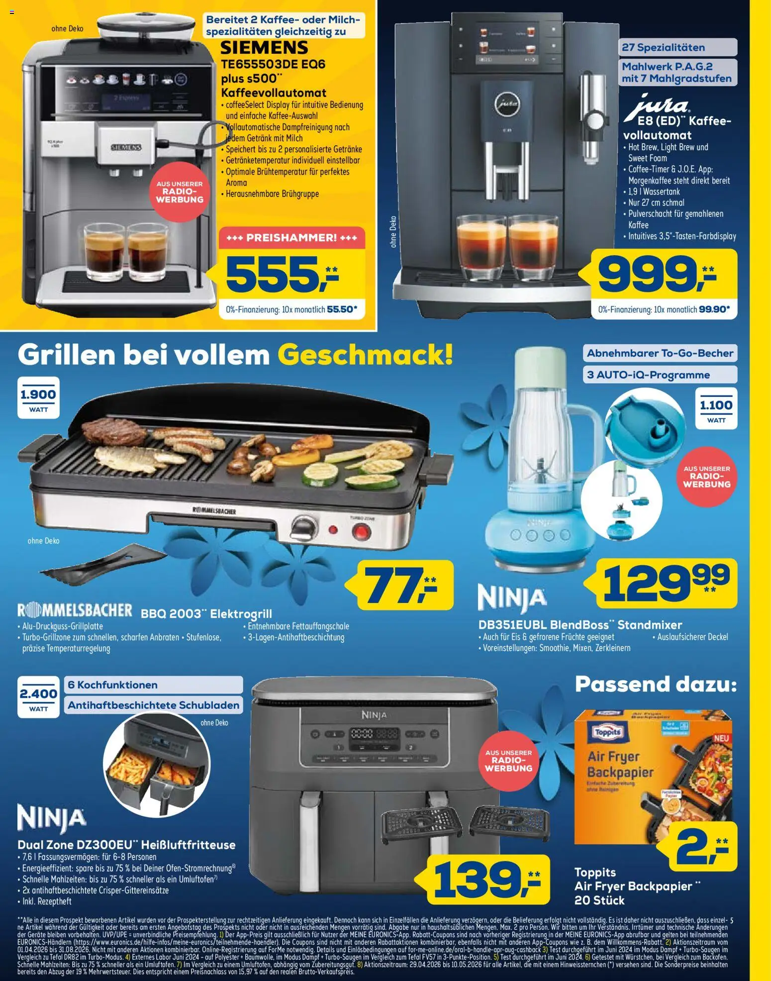 Euronics Prospekt 	 – gültig ab 02.05.2026 | Seite: 5 | Produkte: Siemens, Jura, Kaffee, Eis