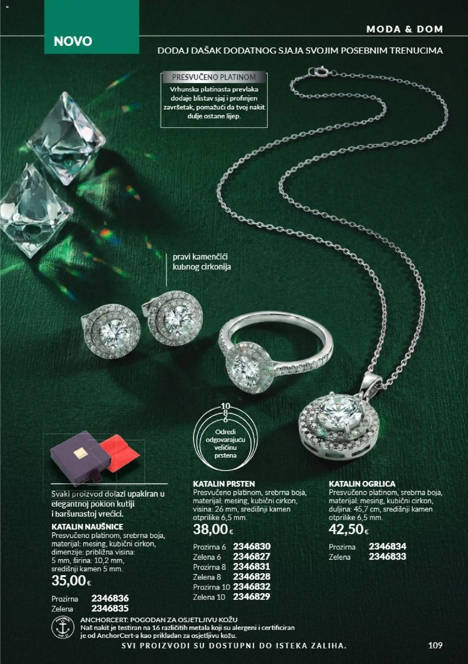 Avon katalog | vrijedi od 01.11.2026 | Stranica: 109 | Proizvodi: Prsten, Ogrlica, Naušnice