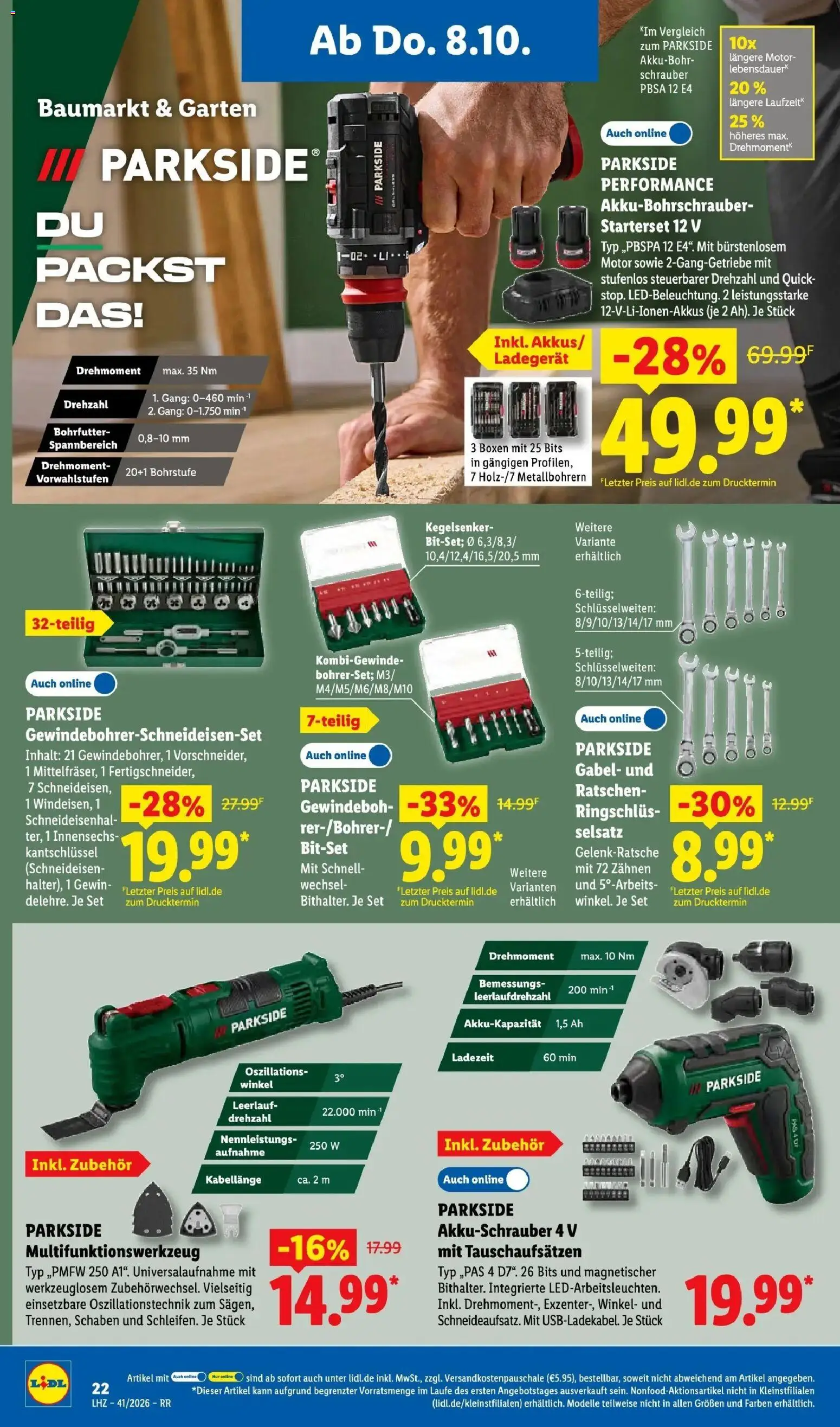 Lidl Prospekt Hagen – gültig ab 05.10.2026 | Seite: 44 | Produkte: Akkuschrauber, Ladegerät