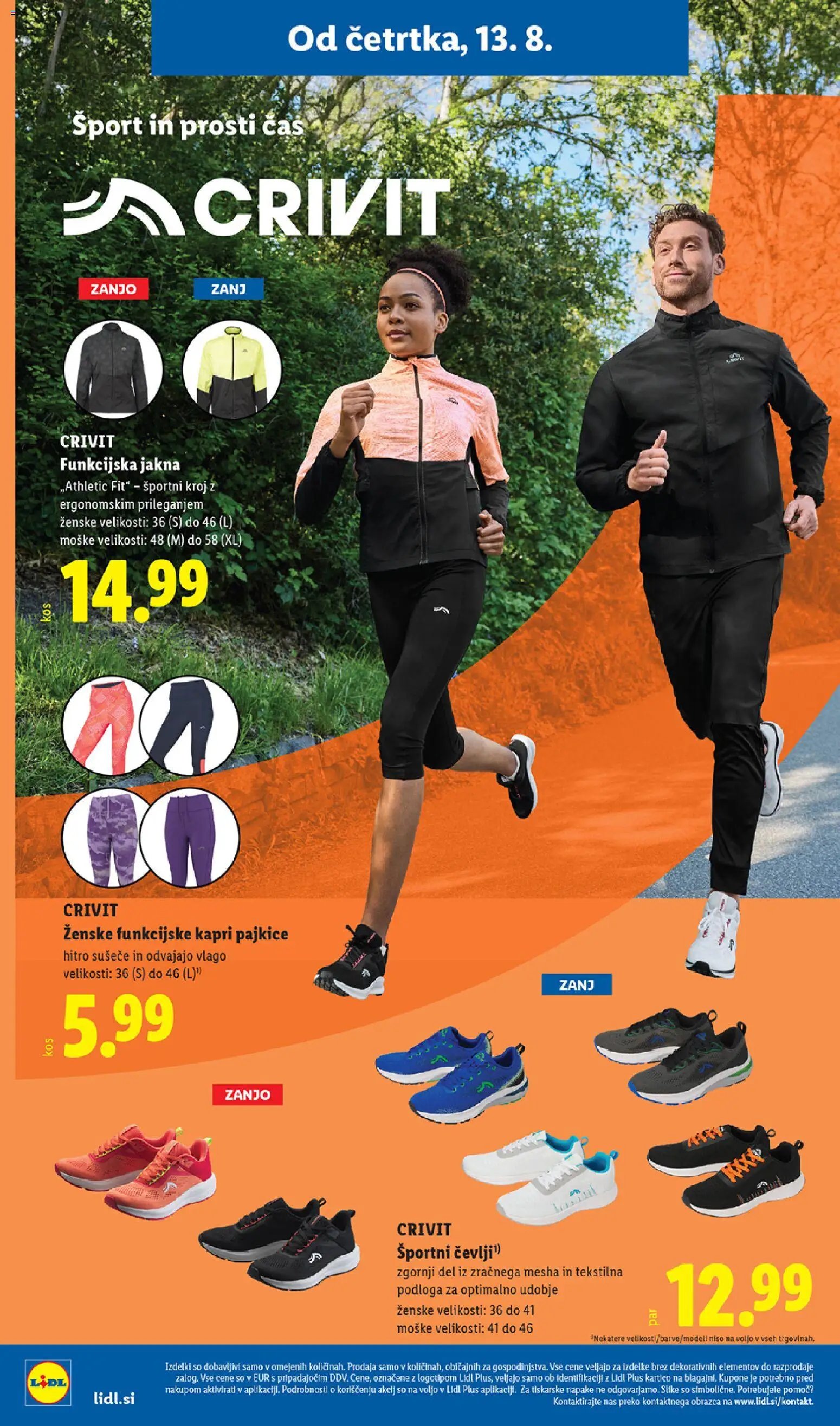 Novi Lidl katalog ponudbe – veljaven od 13.08.2026 | Stran: 30 | Izdelki: Pajkice, Podloga, Jakna, Cevlji
