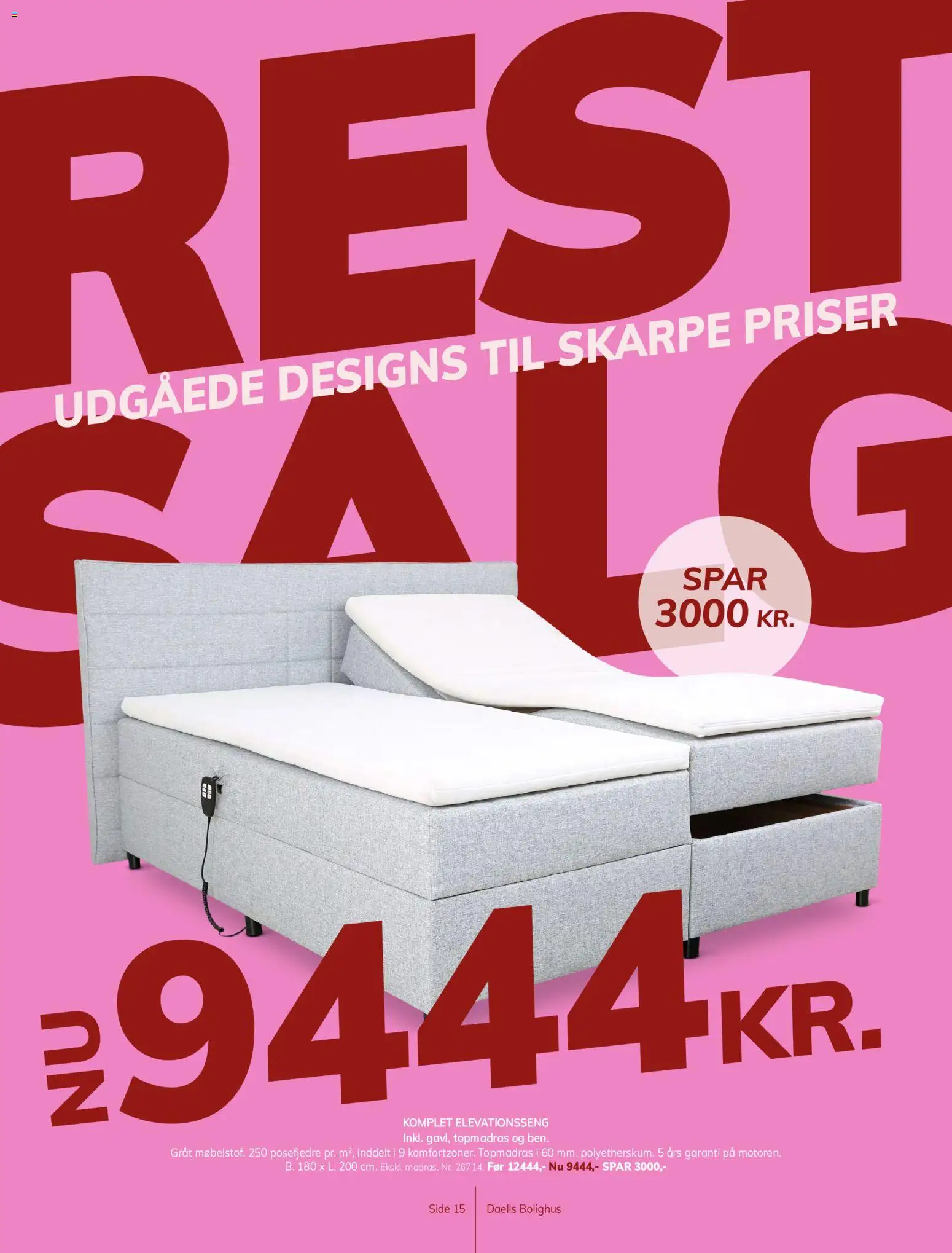Daells Bolighus tilbudsavis – gyldig fra 20.05.2026 | Side: 15 | Produkter: Elevationsseng
