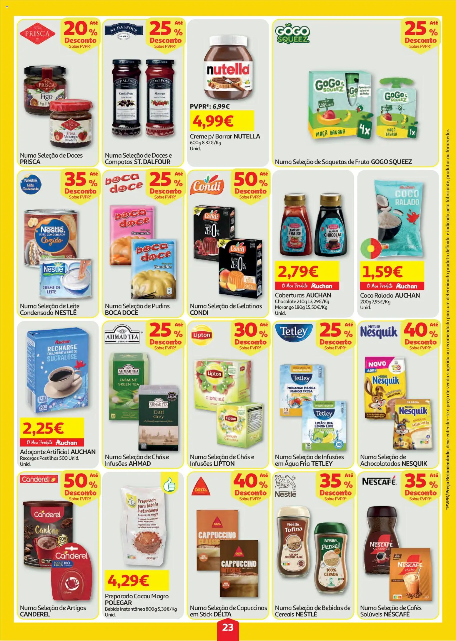 Auchan folheto │ válido de 06/08/2026 | Página: 23 | Produtos: Agua, Nestlé, Doces, Creme