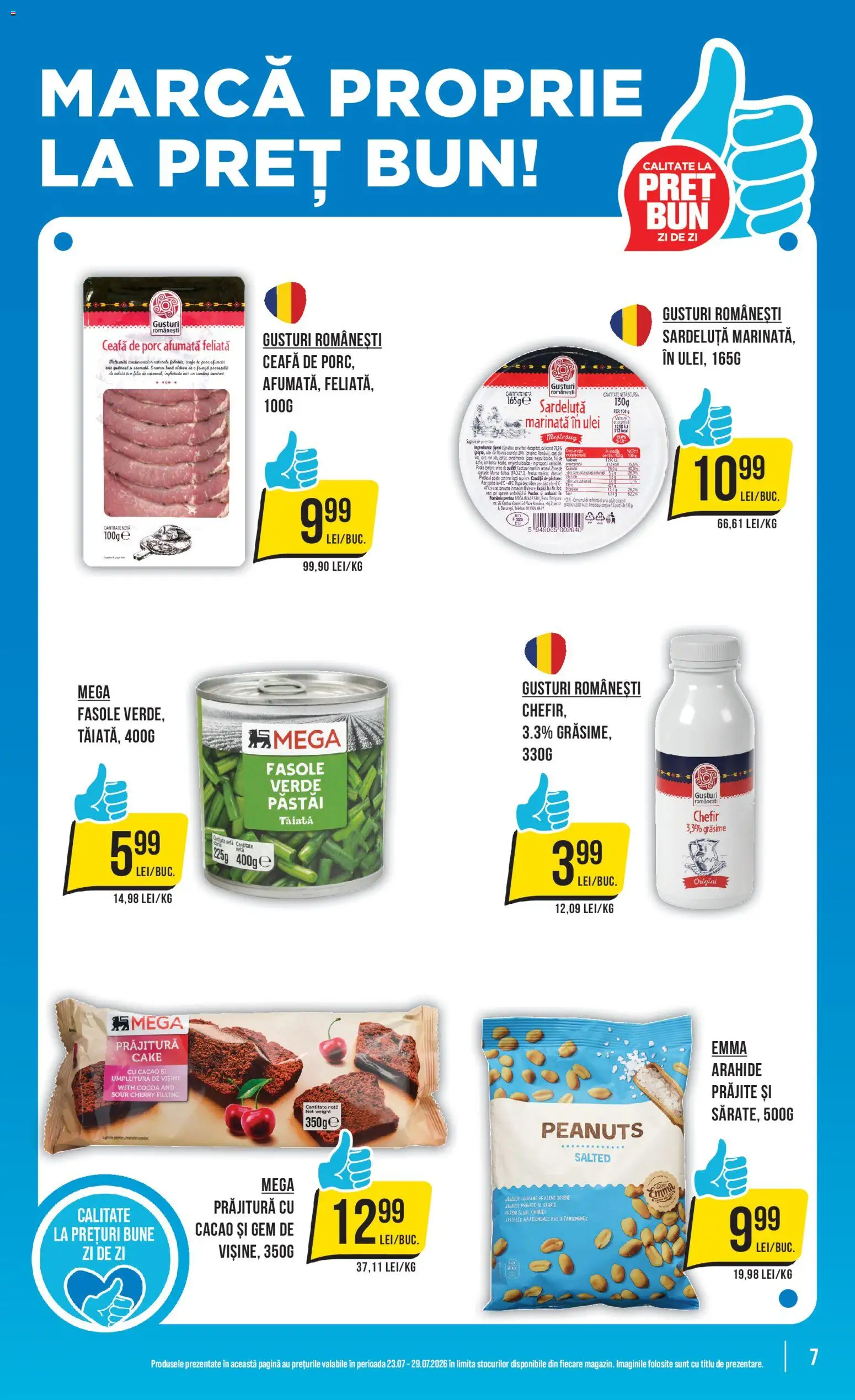 Noul catalog Mega Image – valabil de la 23.07.2026 | Pagină: 7 | Produse: Arahide, Gem, Vin, Piper