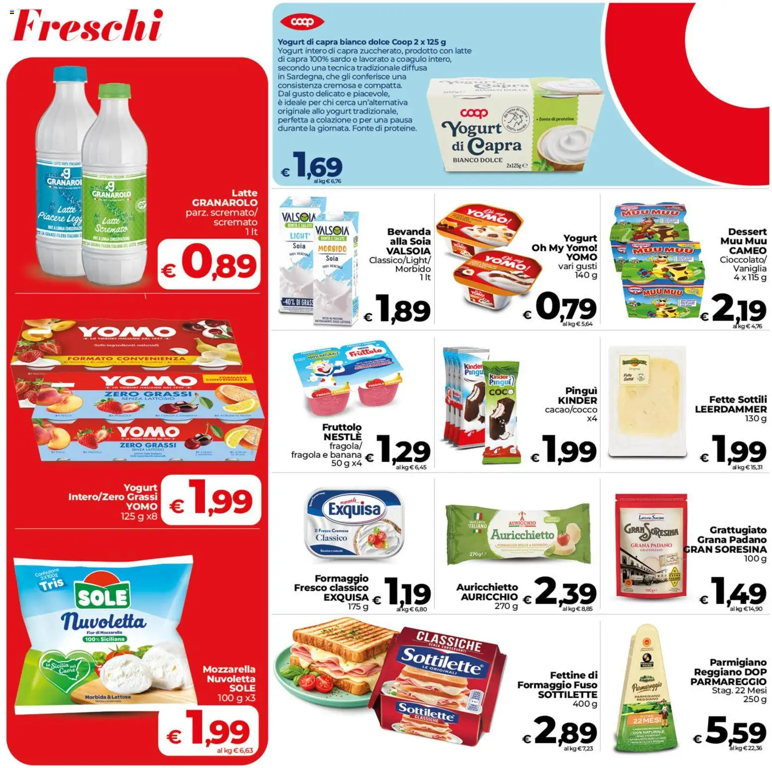 Volantino COOP del 02/10/2026 | Pagina: 4 | Prodotti: Vaniglia, Mozzarella, Parmigiano, Dessert