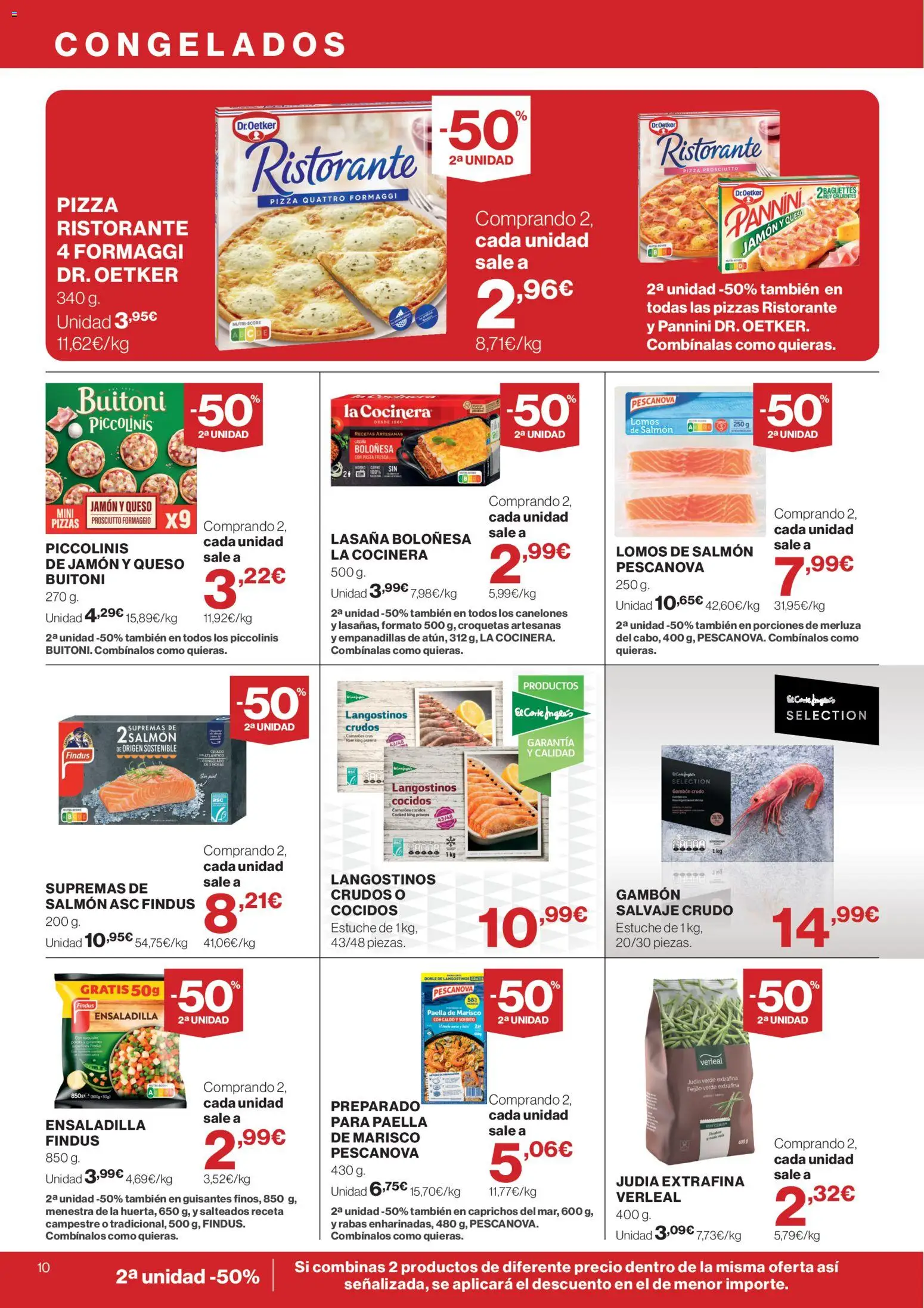 Supercor folleto │ válido desde el 13/08/2026 | Página: 10 | Productos: Queso, Jamón, Pizza, Salmón