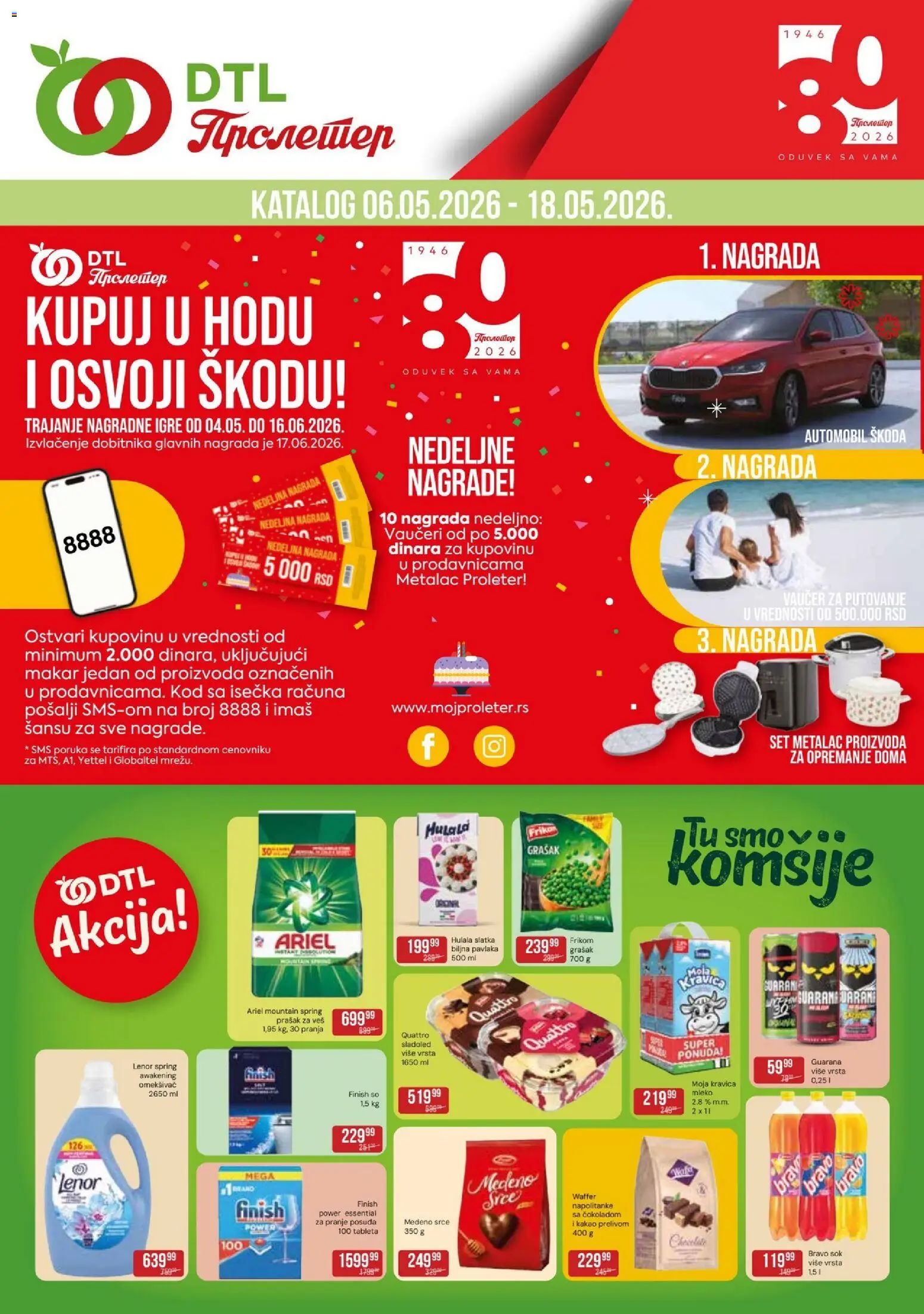 Metalac Proleter katalog - važi od 06.05.2026 | Strana: 1 | Proizvode: Finish, Biljna pavlaka, Napolitanke, Prašak za veš