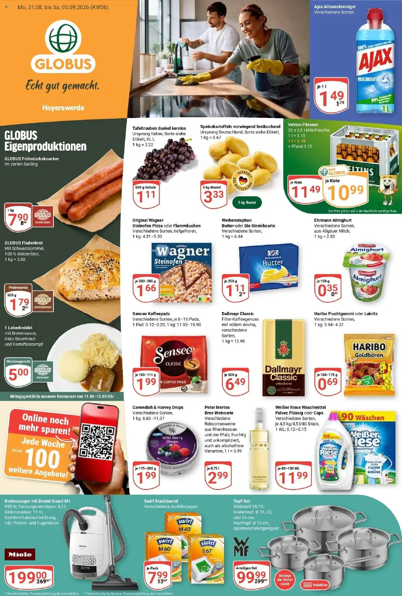 Globus Prospekt Hoyerswerda – gültig ab 31.08.2026 | Seite: 4 | Produkte: Senseo, Kaffeepads, Haribo, Bree
