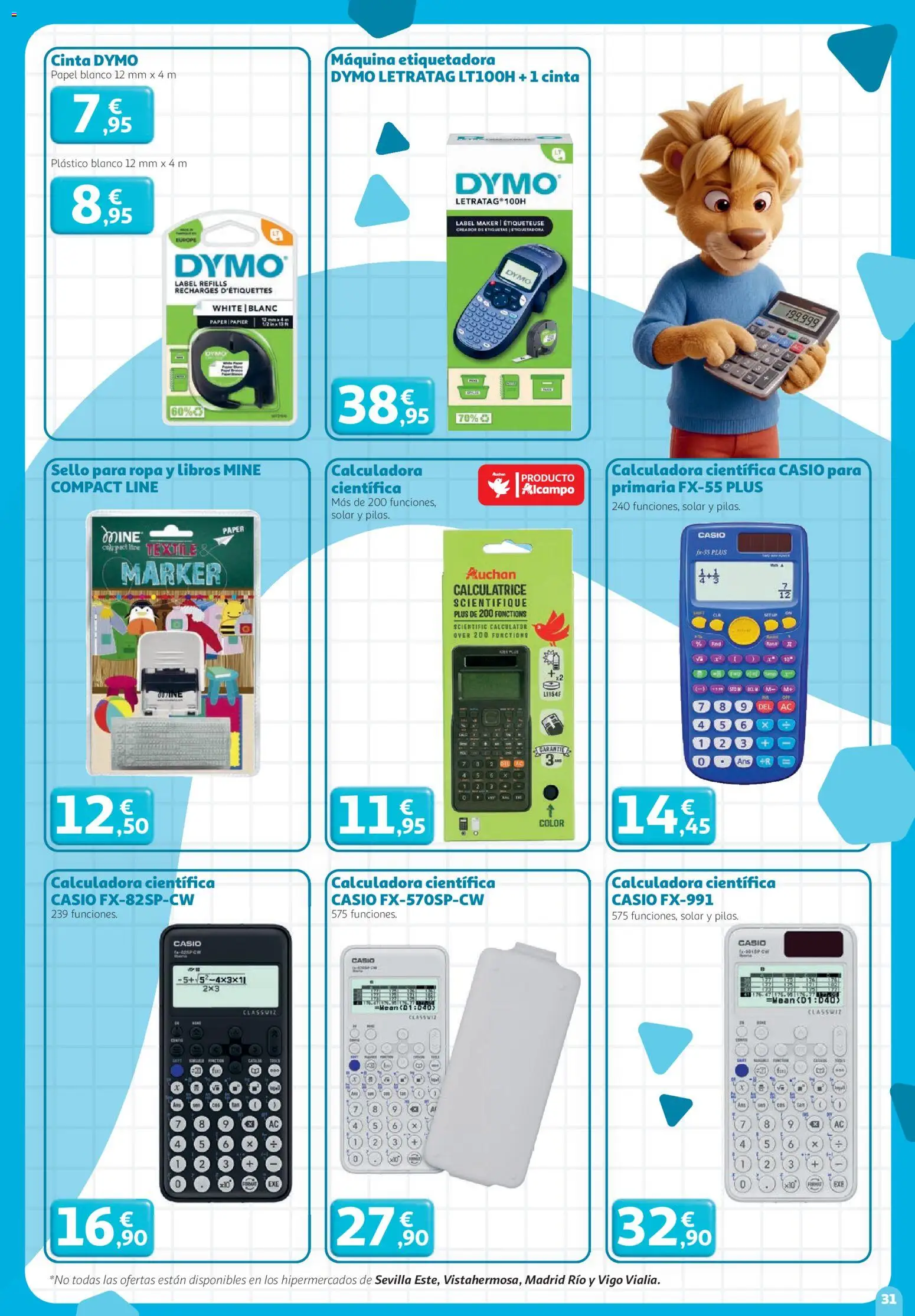 Alcampo - HG Nacional │ válido desde el 27/08/2026 | Página: 31 | Productos: Libros, Ropa, Calculadora