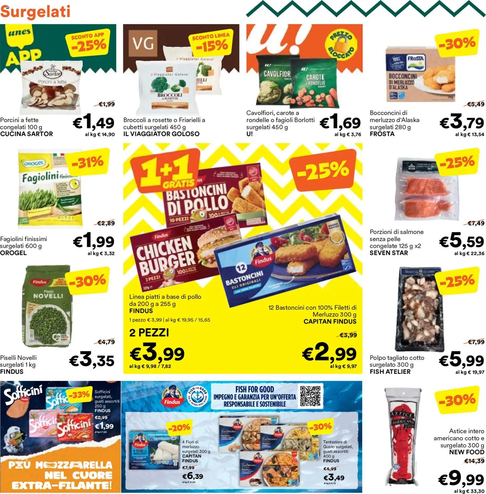 Volantino Unes del 06.05.2026 | Pagina: 4 | Prodotti: Pollo, Polpo, Friarielli, Fagiolini