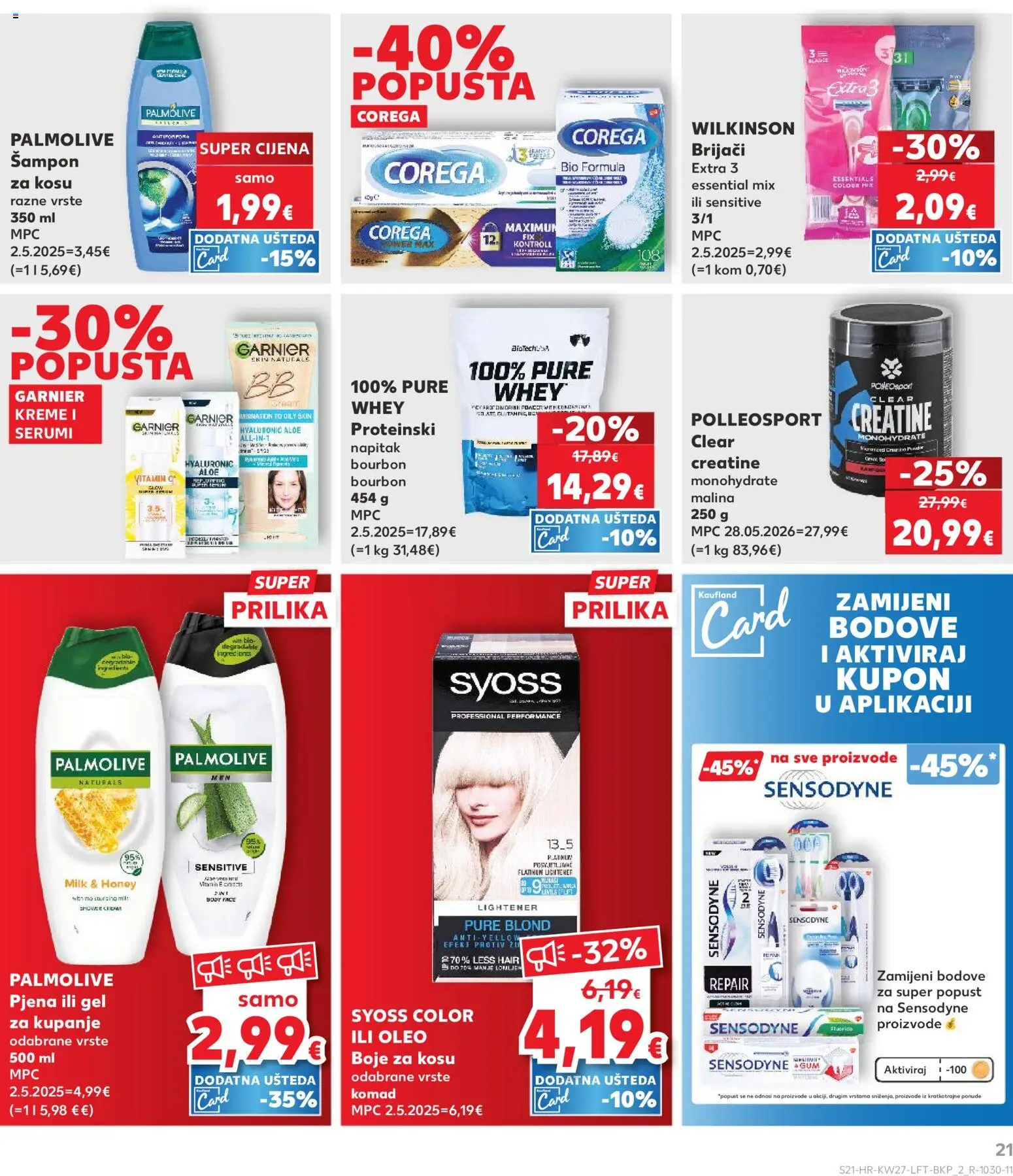 Kaufland HR akciós ujság - amely érvényes a következő dátumtól: 2026.07.01. | Oldal: 21 | Termékek: Body, Bourbon, Sampon, Vitamin c