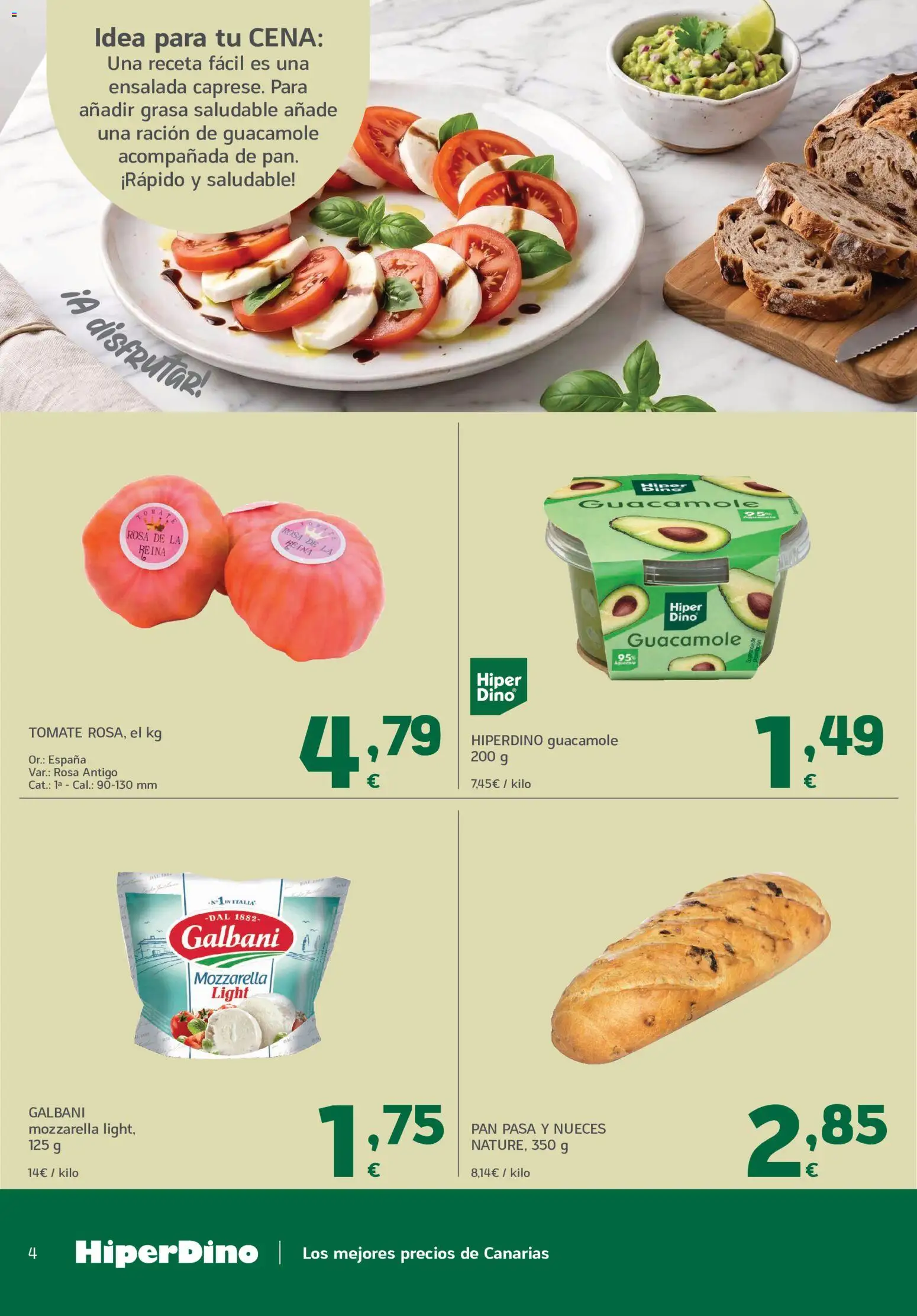 HiperDino folleto │ válido desde el 25.05.2026 | Página: 4 | Productos: Pan, Guacamole, Ensalada
