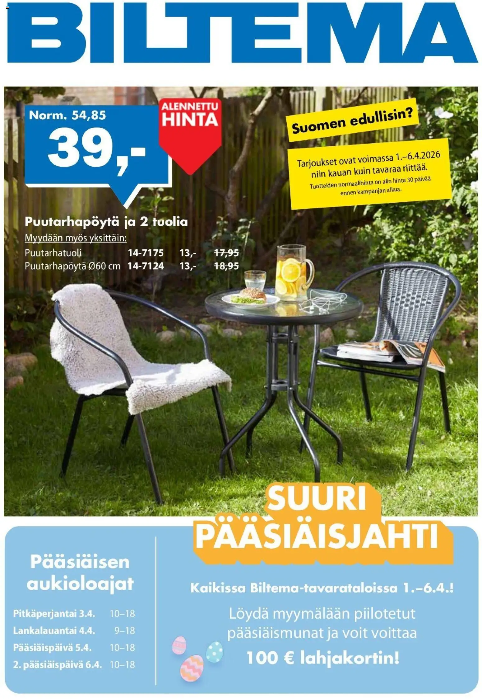 Biltema tarjoukset – voimassa 01.04.2026 alkaen | Sivu: 1