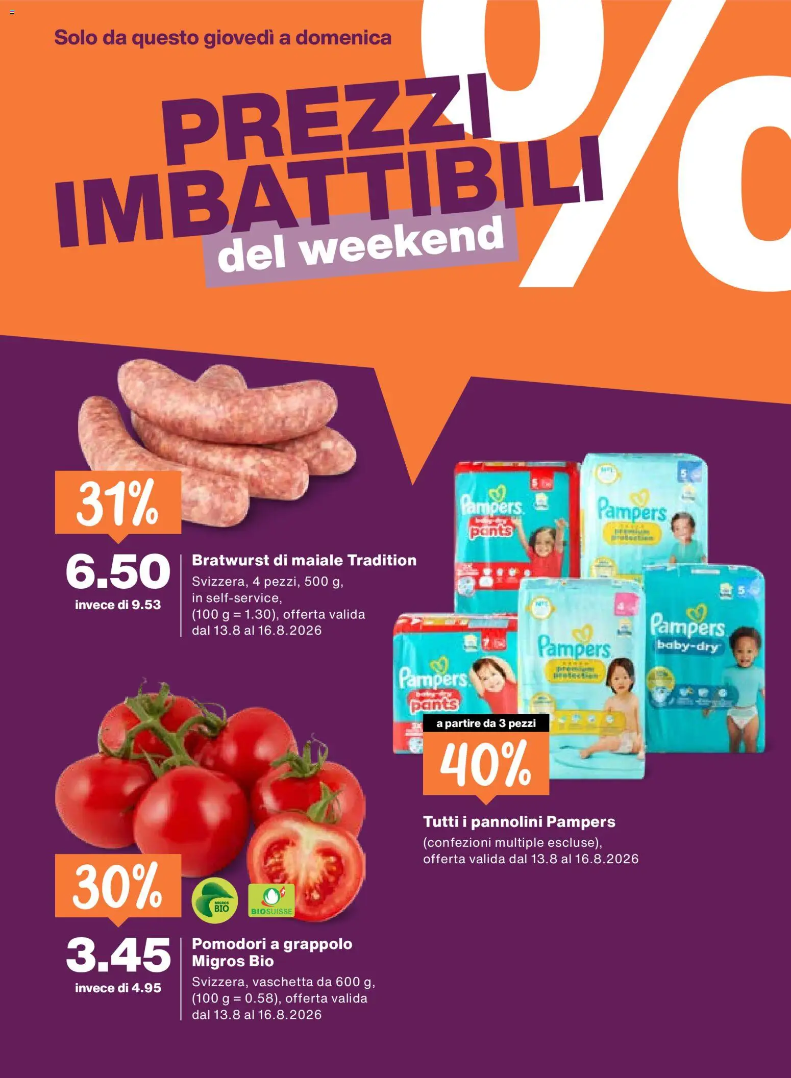 Migros aktionen IT – gültig ab 13.08.2026 | Seite: 20 | Produkte: Pampers