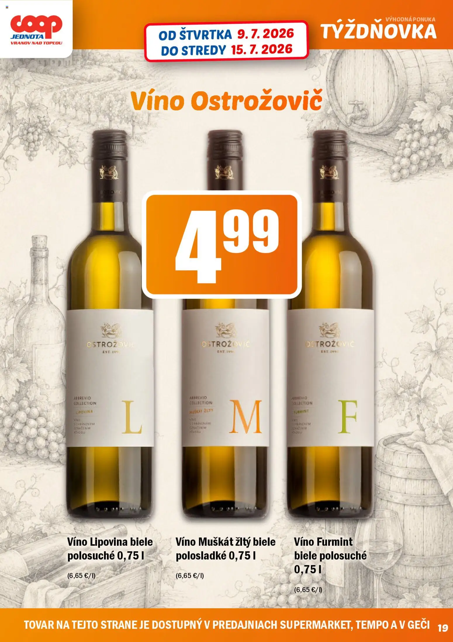 Nové COOP Jednota akcie – leták je platný od 09.07.2026 | Strana: 19
