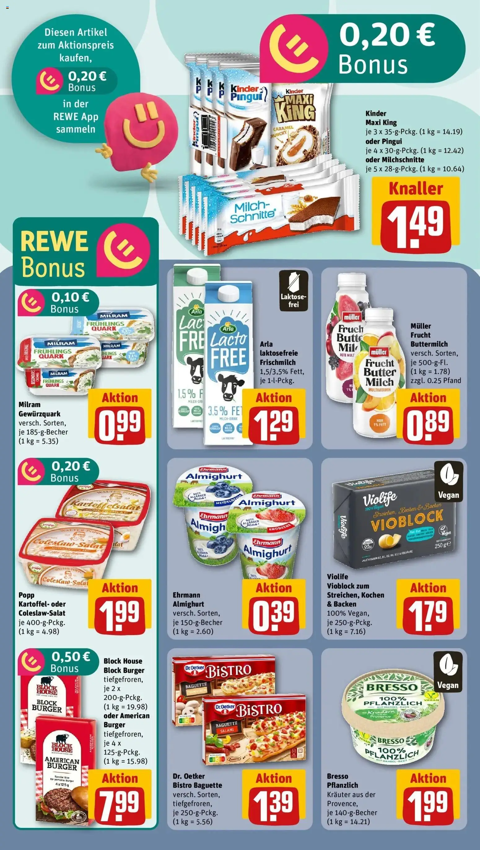 Rewe Prospekt Müllheim	 – gültig ab 27.04.2026 | Seite: 12 | Produkte: Buttermilch, Ehrmann almighurt, Burger, Milram