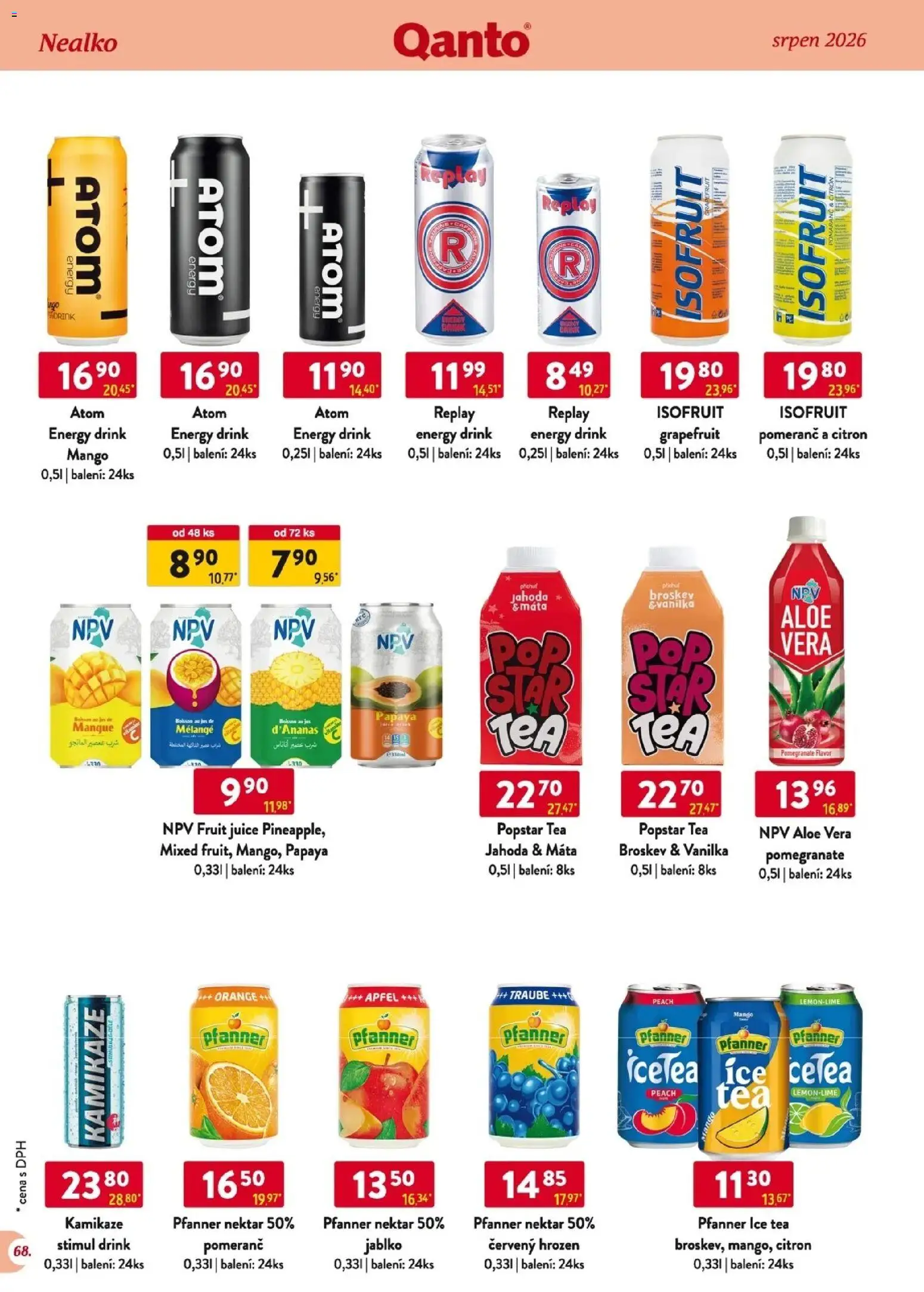 Astur & Qanto leták - Velkoobchod 08/2026 od 01.08.2026 | Strana: 69 | Produkty: Grapefruit, Vanilka, Citron, Ice tea