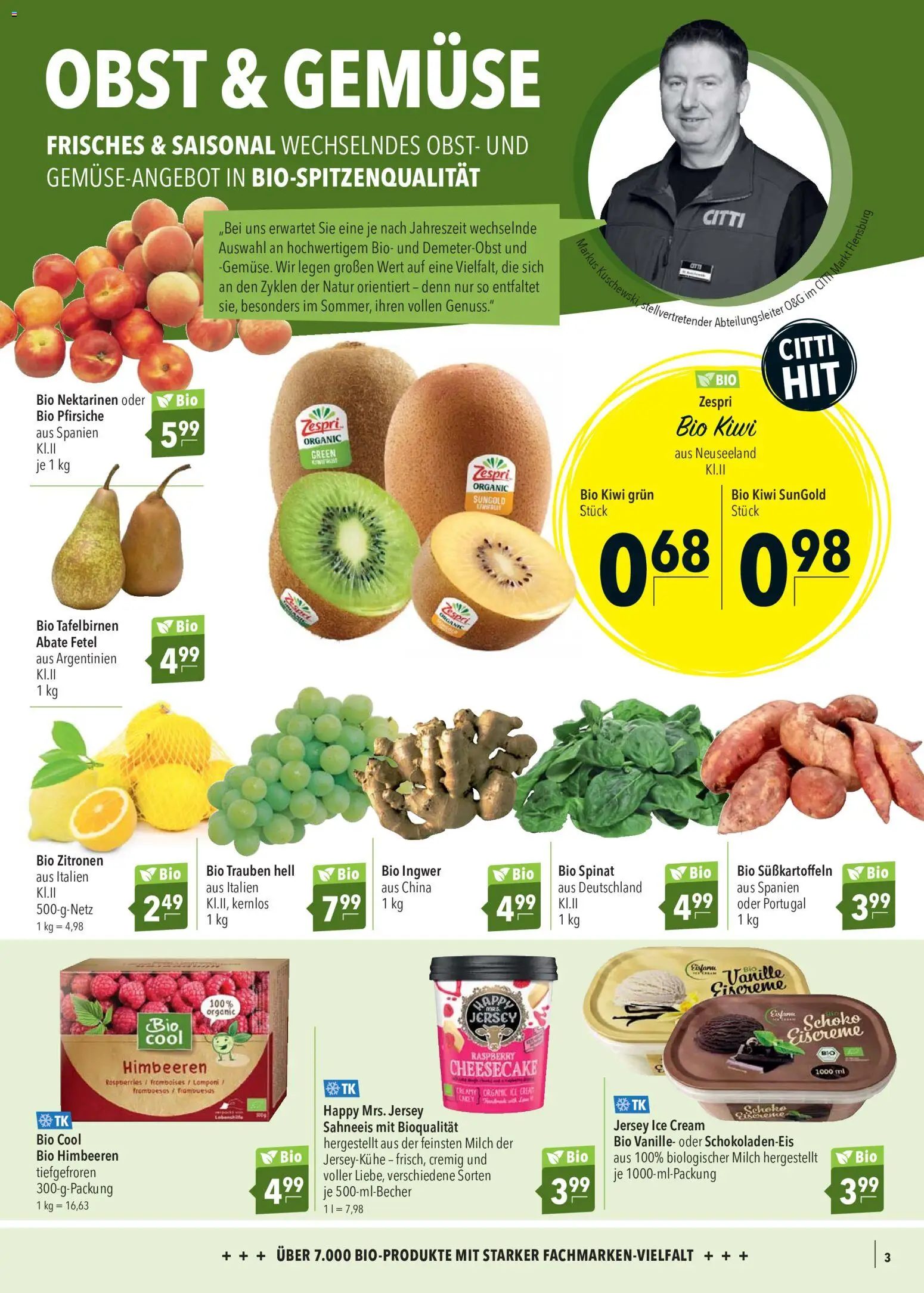 CITTI Markt Bio logisch! – gültig ab 24.06.2026 | Seite: 3 | Produkte: Trauben, Gemüse, Kiwi, Zitronen