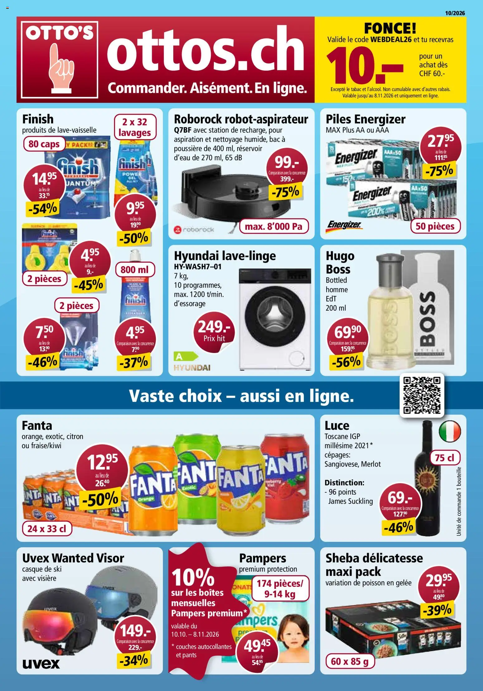 Otto's aktionen Online FR – gültig ab 10.10.2026 | Seite: 1 | Produkte: Fanta, Merlot, Ski, Pampers