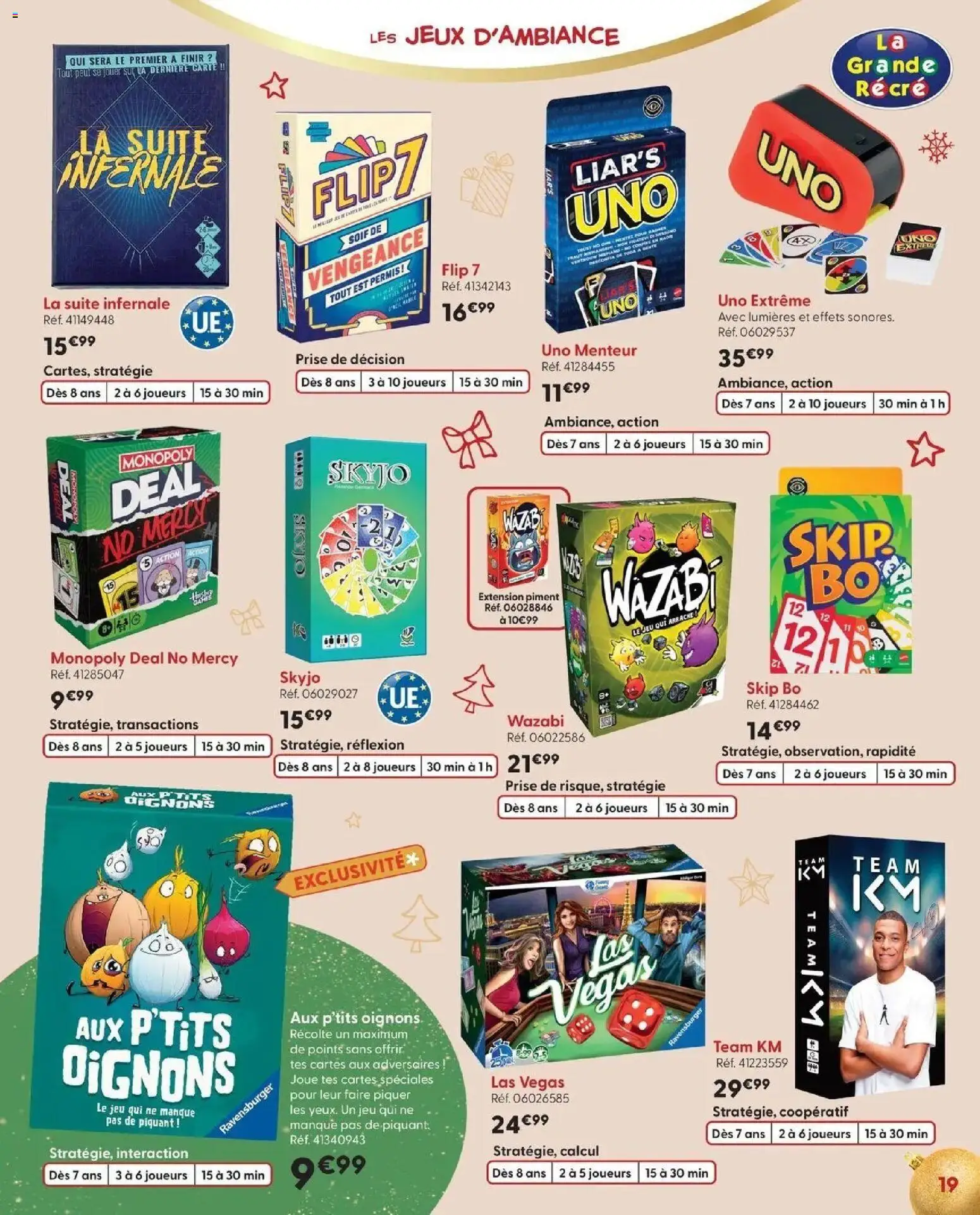 La Grande Récré - LE NOËL DE TOUTES LES PASSIONS à partir du 14/10/2026 - promo en ligne | Page: 19 | Produits: Skyjo, Jeux, Skip, Oignons