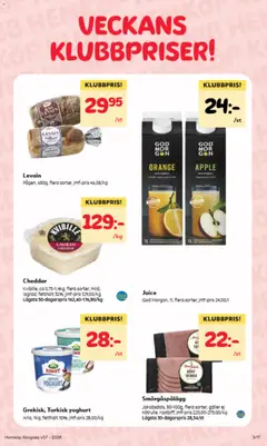 Hemköp erbjudanden - Förhandsvisning av reklamblad från butik Hemköp aktuell från 07/09/2026 | Sida: 3 | Produkter: Cheddar, Skinka, Juice, Äpple