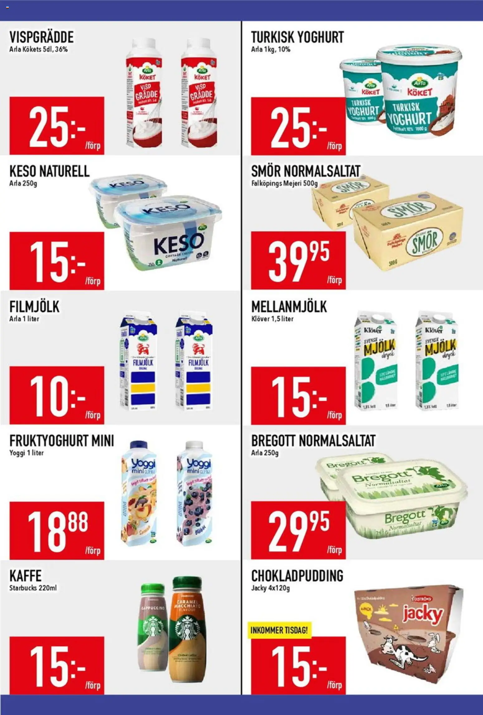 Matdax reklamblad aktuell från 08.06.2026 | Sida: 6 | Produkter: Visp, Mjölk, Smör, Keso