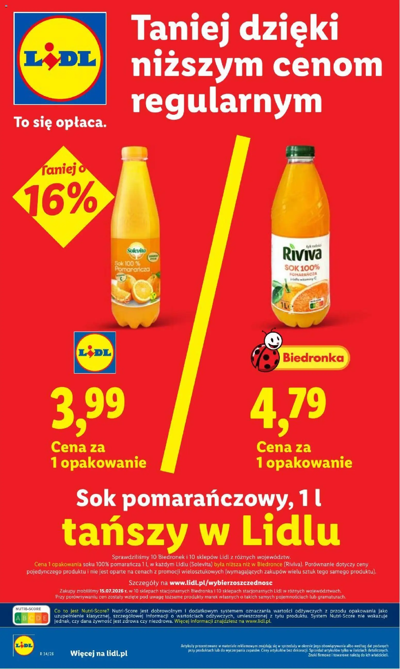 Lidl gazetka od 20.08.2026 | Strona: 6 | Produkty: Żywność, Sok