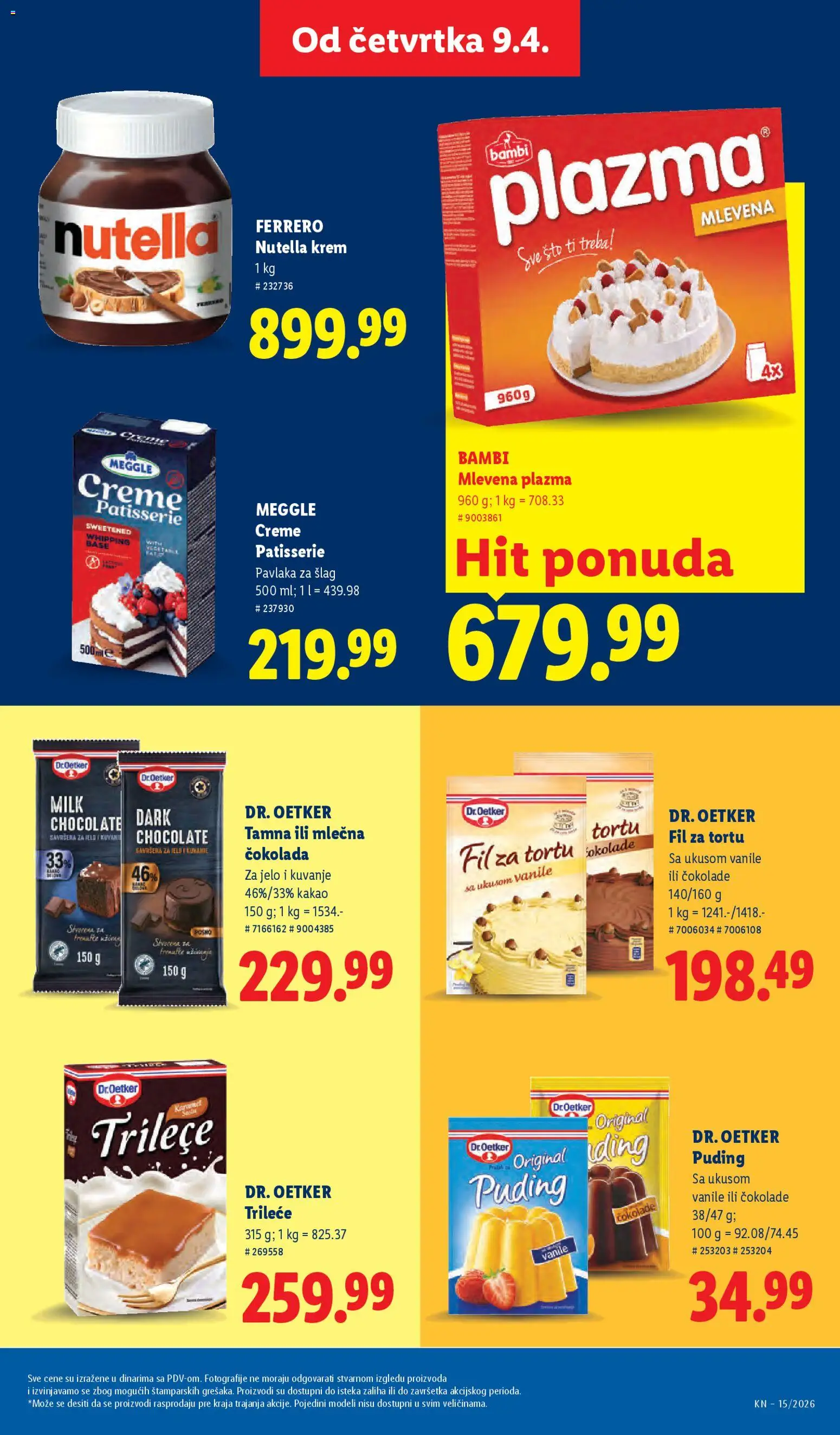 Lidl katalog - važi od 09.04.2026 | Strana: 33 | Proizvode: Šlag, Plazma, Ferrero, Pavlaka