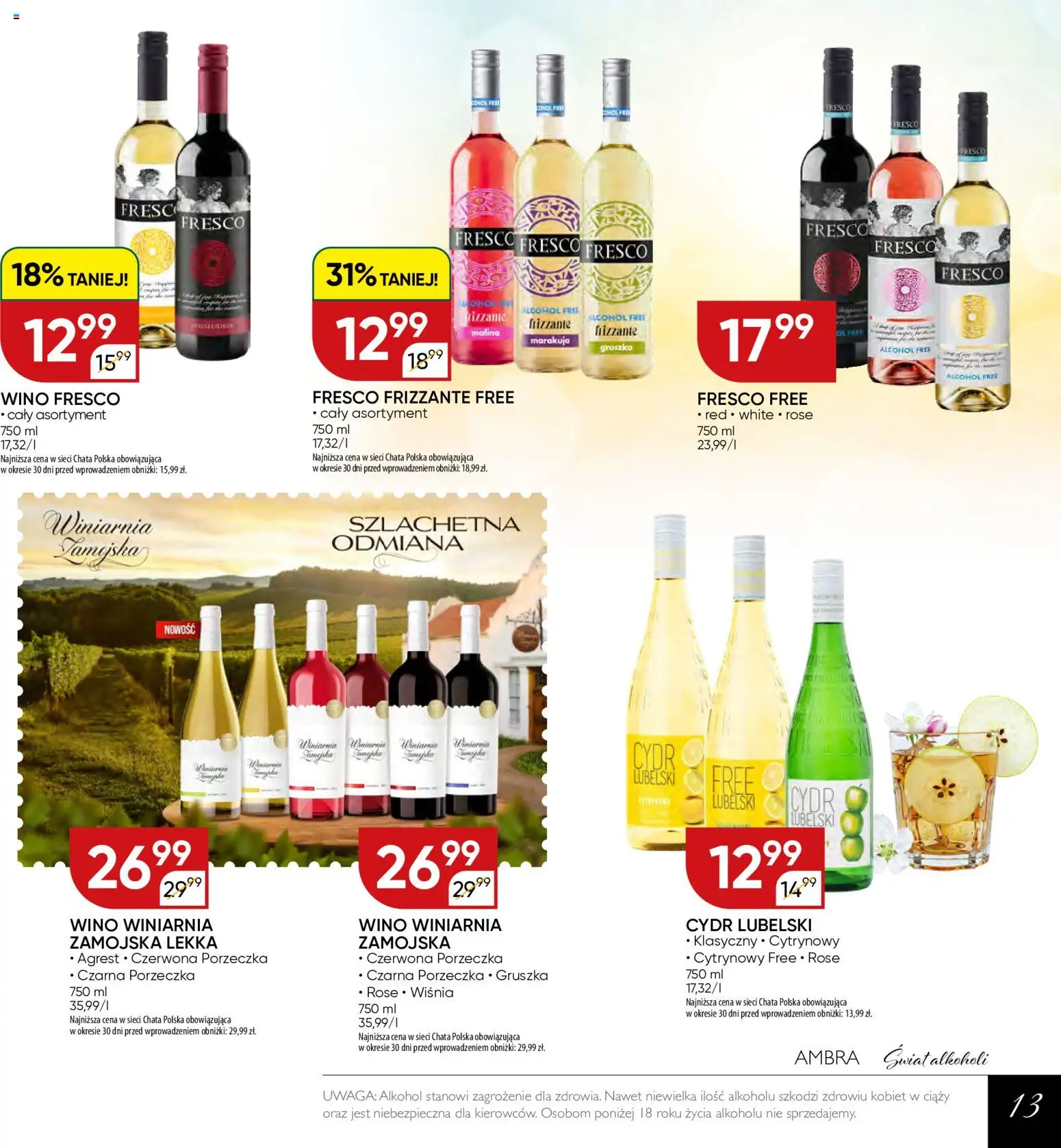 Chata Polska gazetka - Mocna Oferta od 07.07.2026 | Strona: 13 | Produkty: Gruszka, Cydr, Winiarnia, Alkohol