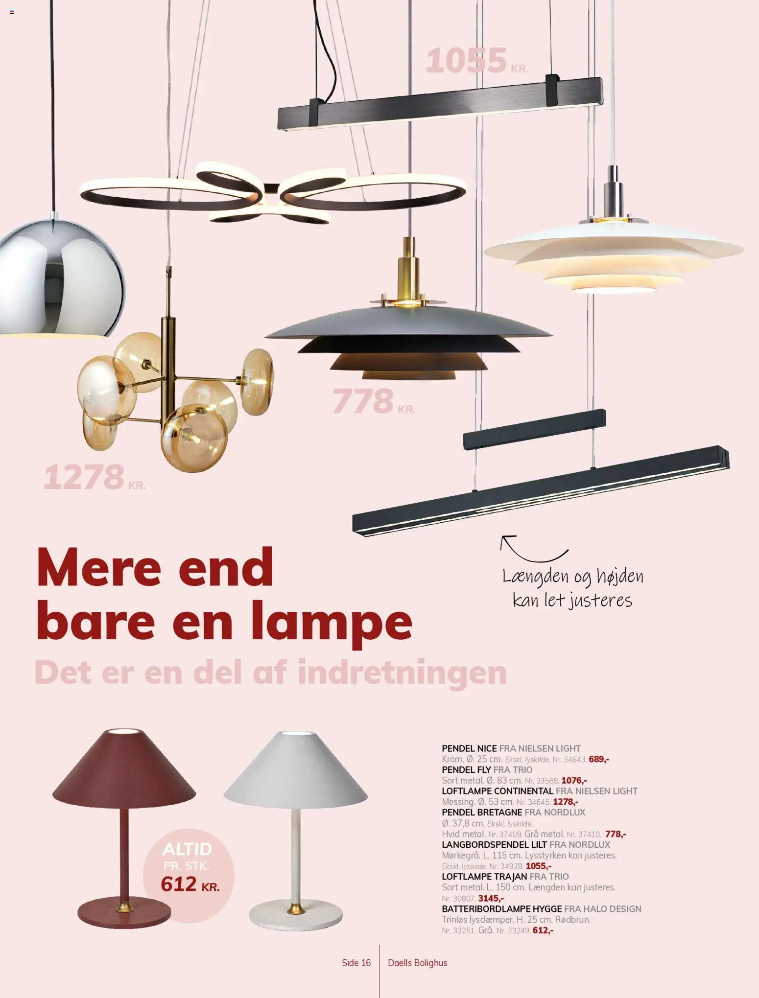 Daells Bolighus tilbudsavis – gyldig fra 15/04/2026 | Side: 16 | Produkter: Lampe