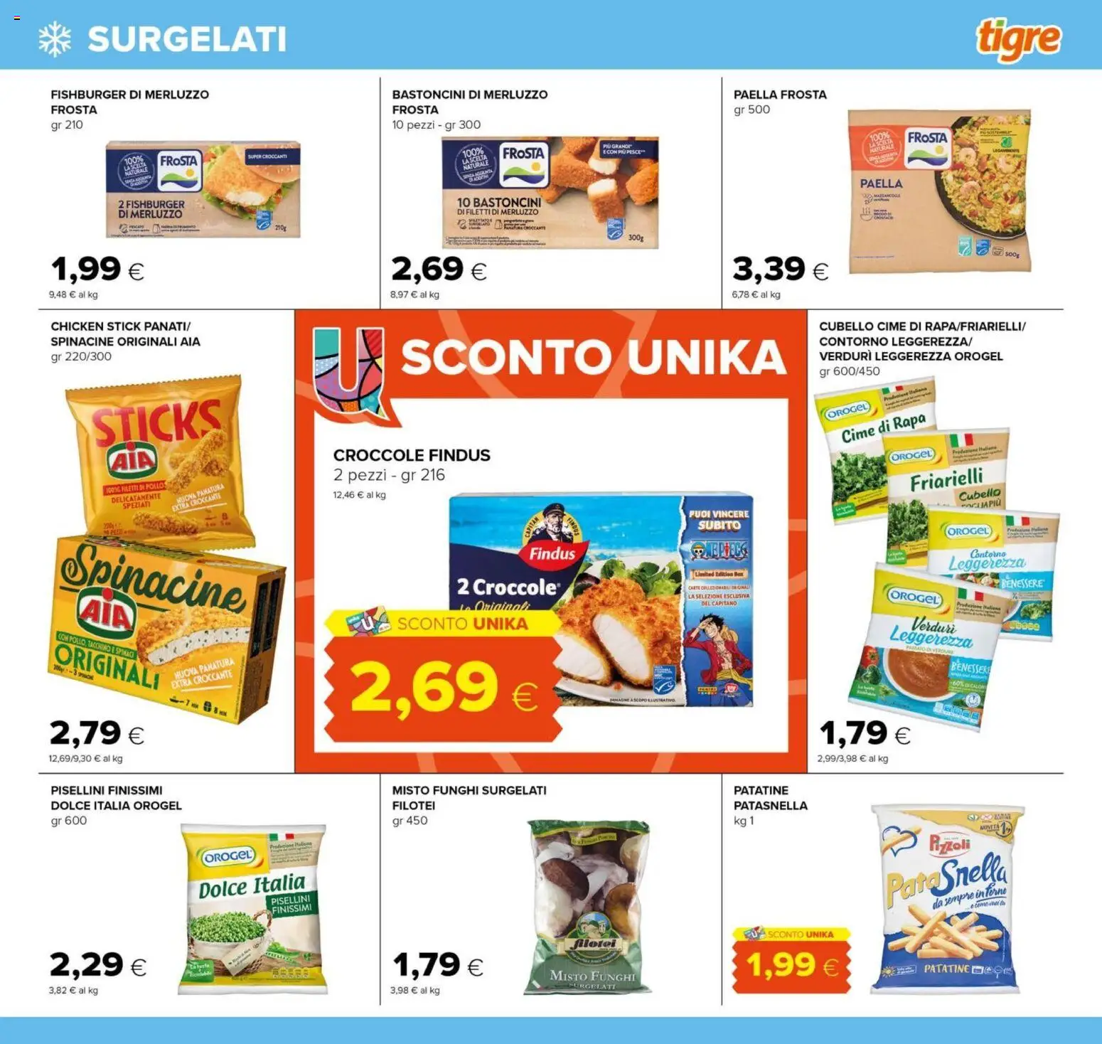 Volantino Tigre del 25/09/2026 | Pagina: 13 | Prodotti: Merluzzo, Patatine, Tacchino, Friarielli