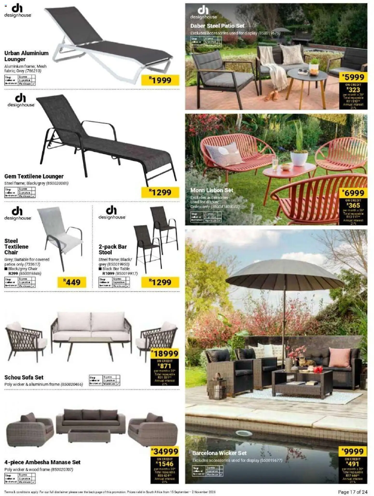 New Builders catalogue – valid from 15/09/2026 | Page: 17 | Products: Stool, Frame, Sofa, Chair