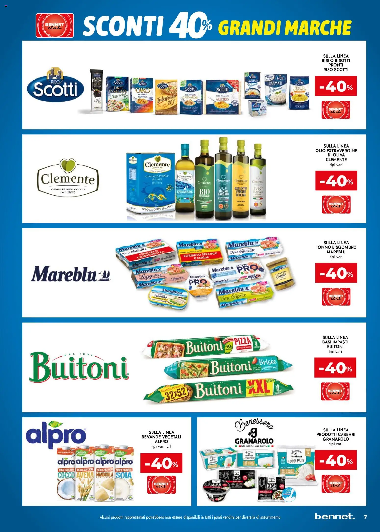 Volantino bennet del 21.05.2026 | Pagina: 7 | Prodotti: Pizza, Latte, Tonno, Cocco