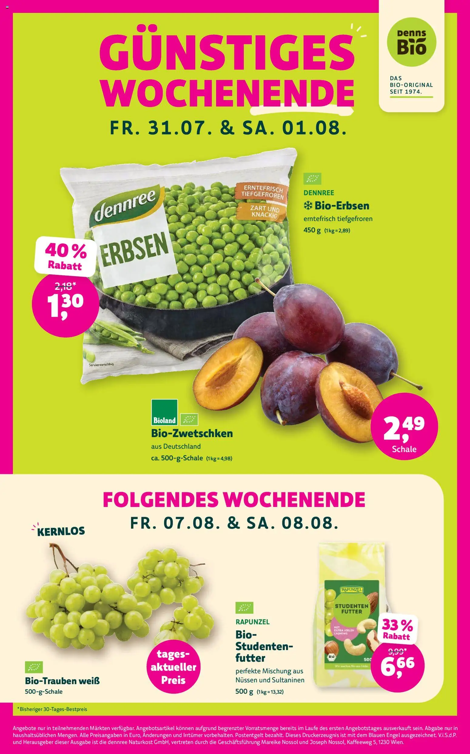 Denns BioMarkt Angebote gültig ab 29.07.2026 | Seite: 4 | Produkte: Erbsen