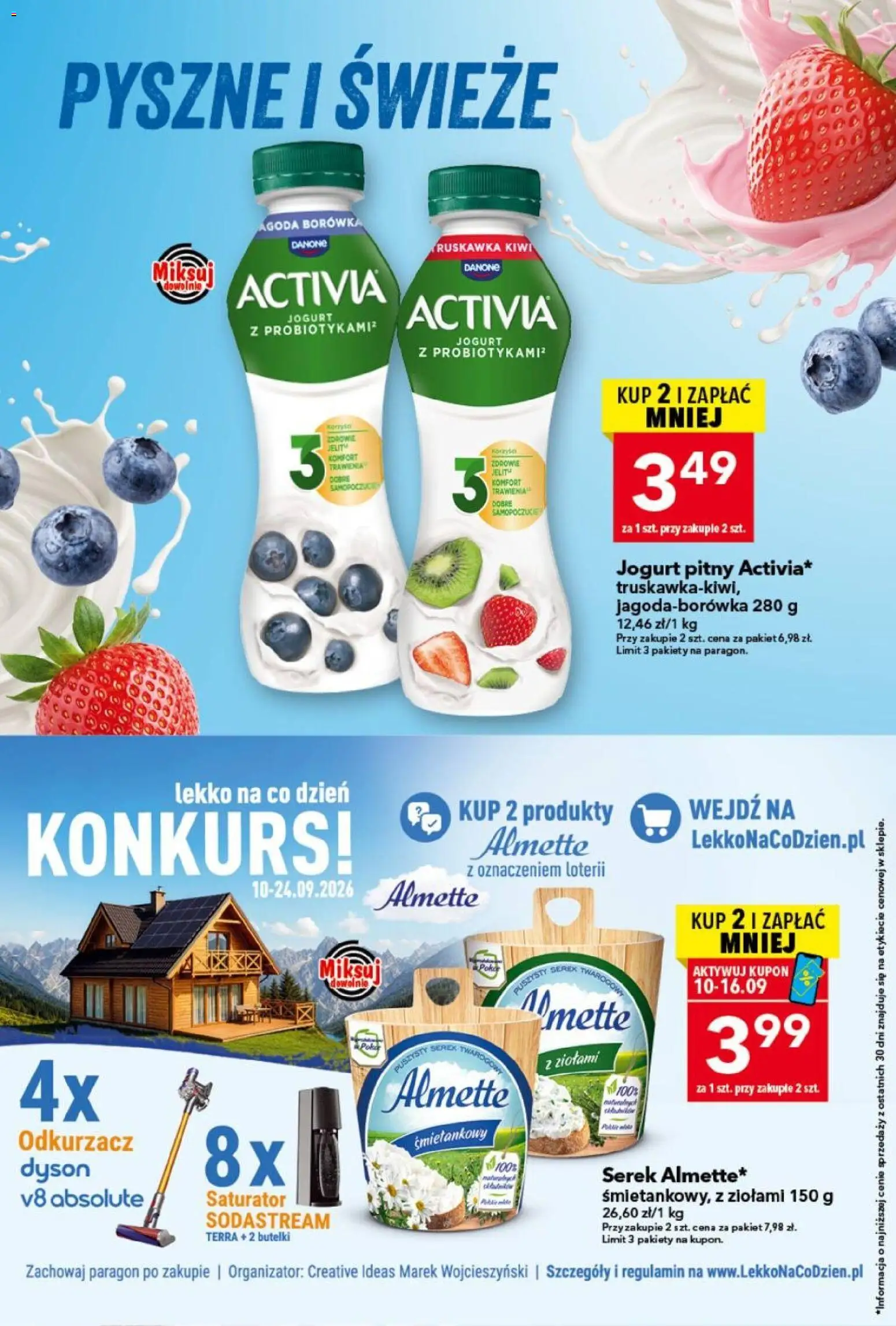 Lewiatan gazetka od 10.09.2026 | Strona: 2 | Produkty: Serek, Jogurt pitny, Kiwi, Sodastream