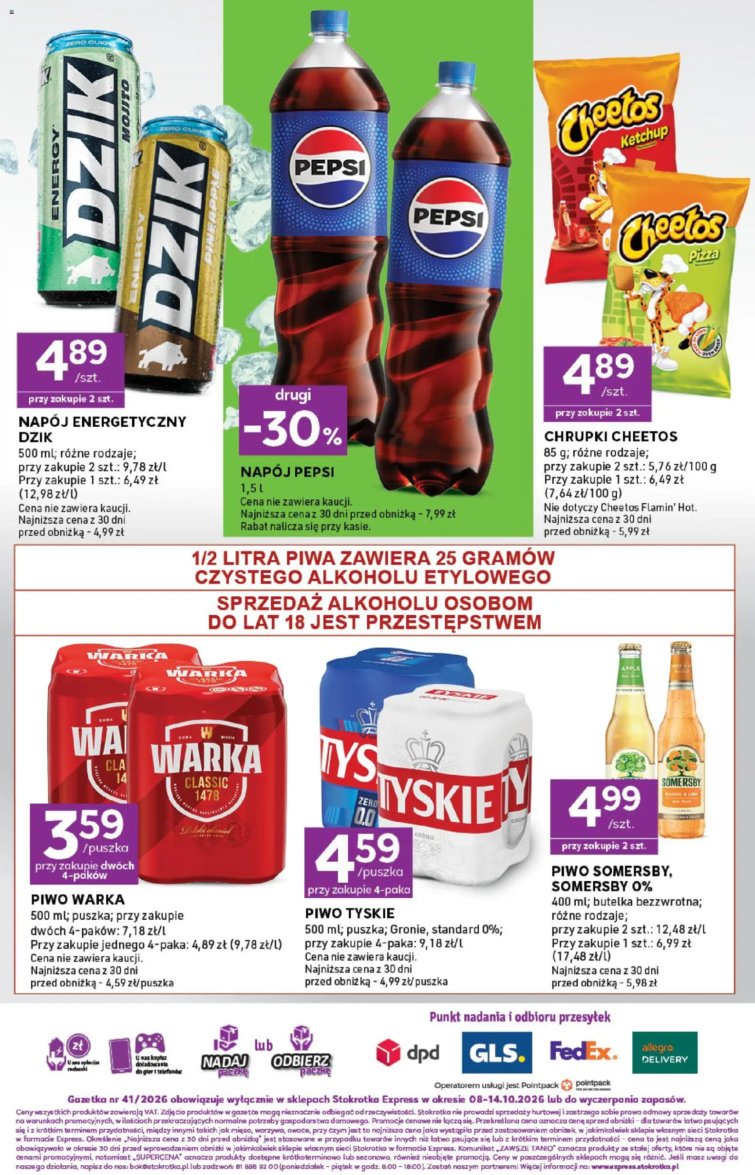 Stokrotka gazetka - Express od 08.10.2026 | Strona: 6 | Produkty: Stokrotka, Warka, Piwo Warka, Piwo