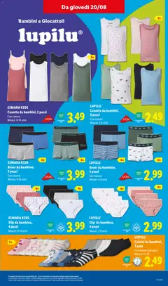 Anteprima del volantino LUPILU Calzini da bambini, 7 paia, Con cotone biologico Misure: 19-30 valido a partire dal 20/08/2026 | Pagina: 27